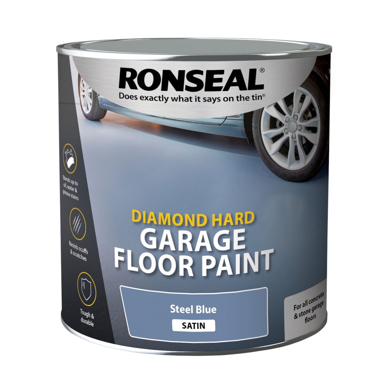 Ronseal Diamond Hard Garage Floor Paint Steel Blue 2.5L