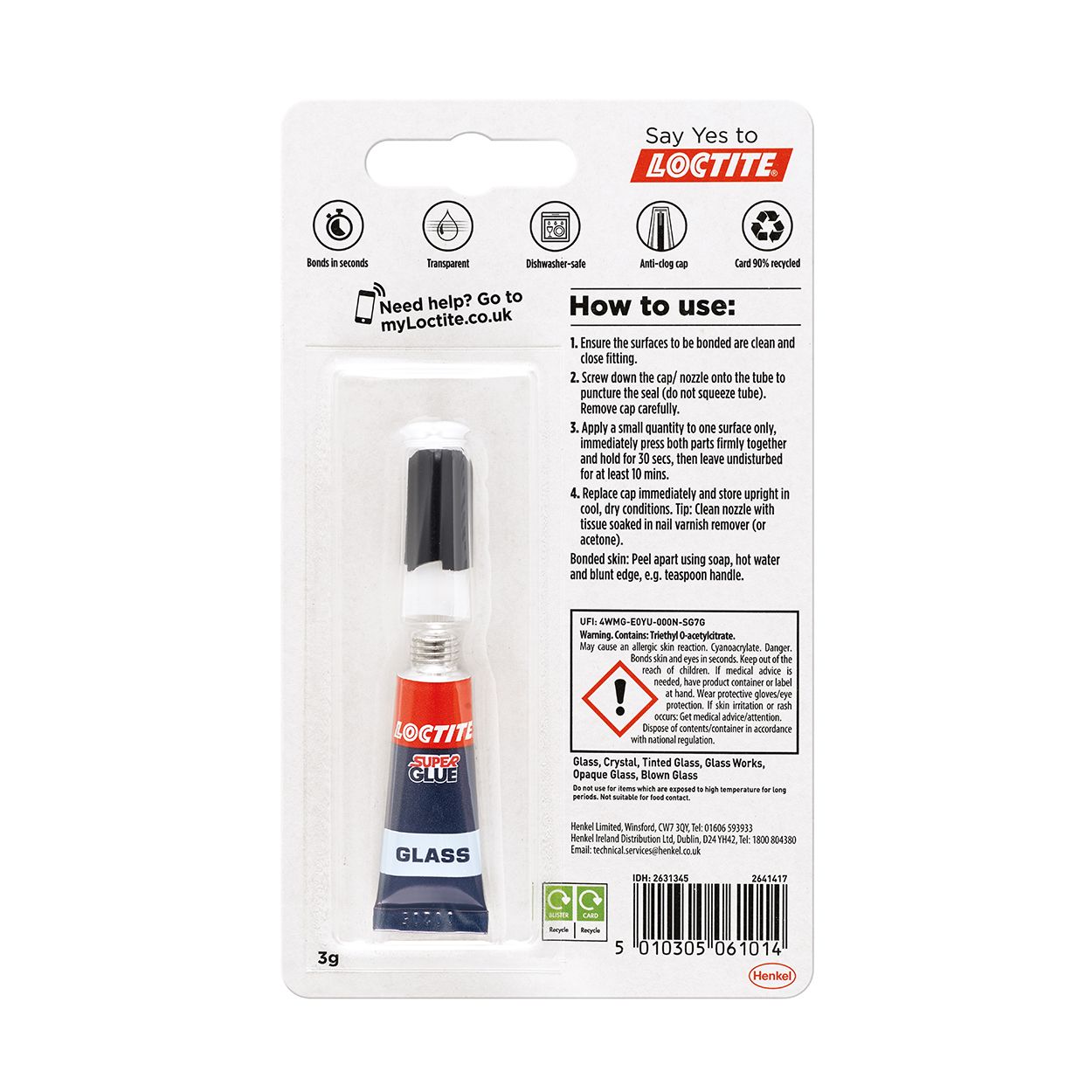 Loctite Super Glue Glass 3g