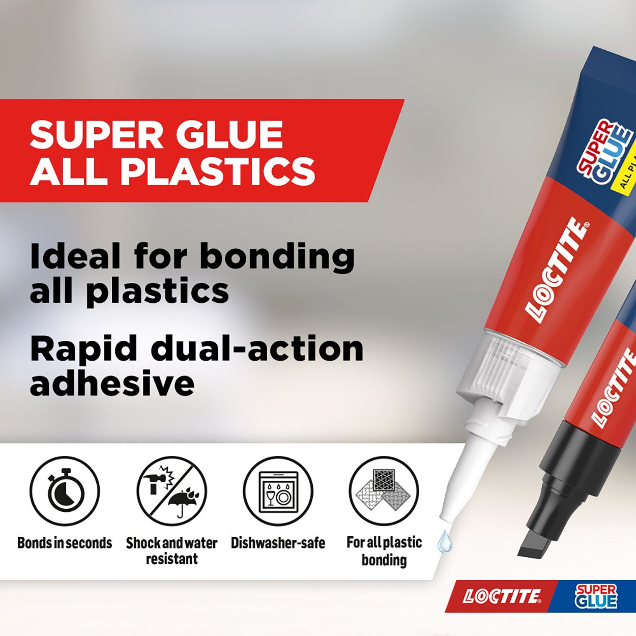 Loctite Super Glue All Plastics 2g & 4ml