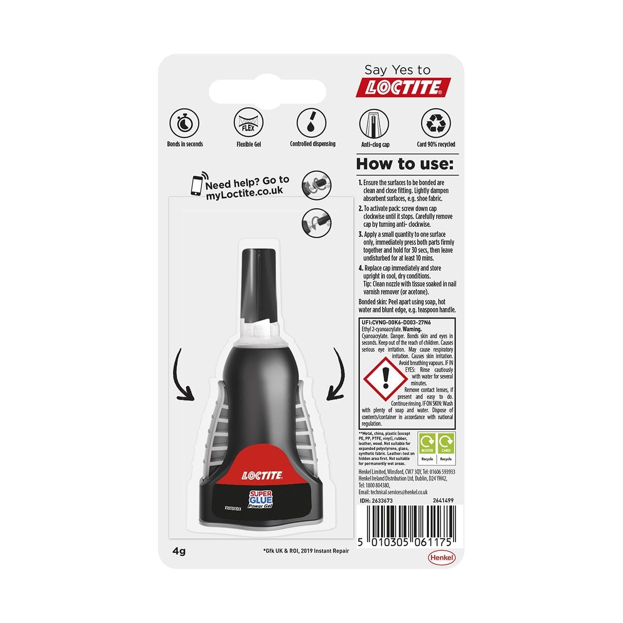 Loctite Super Glue Power Gel Control 4g