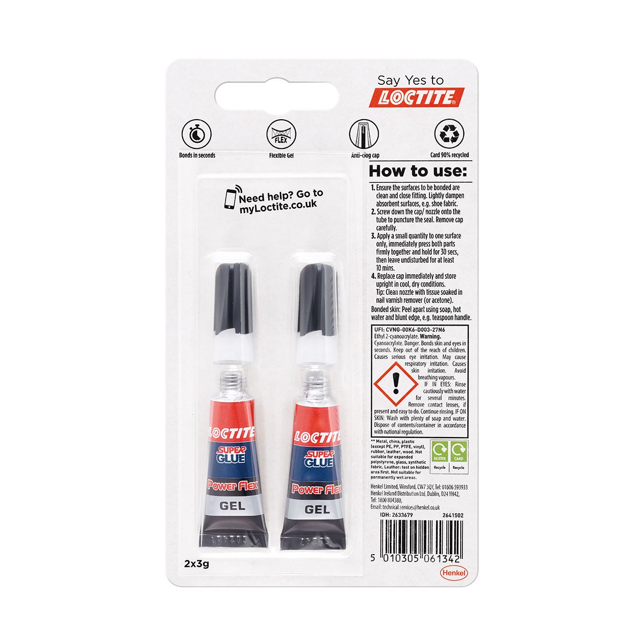Loctite Super Glue Power Gel Duo 3g x 2