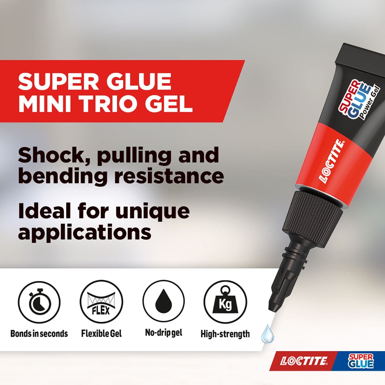 Loctite Super Glue Power Gel Mini Trio 1g x 3