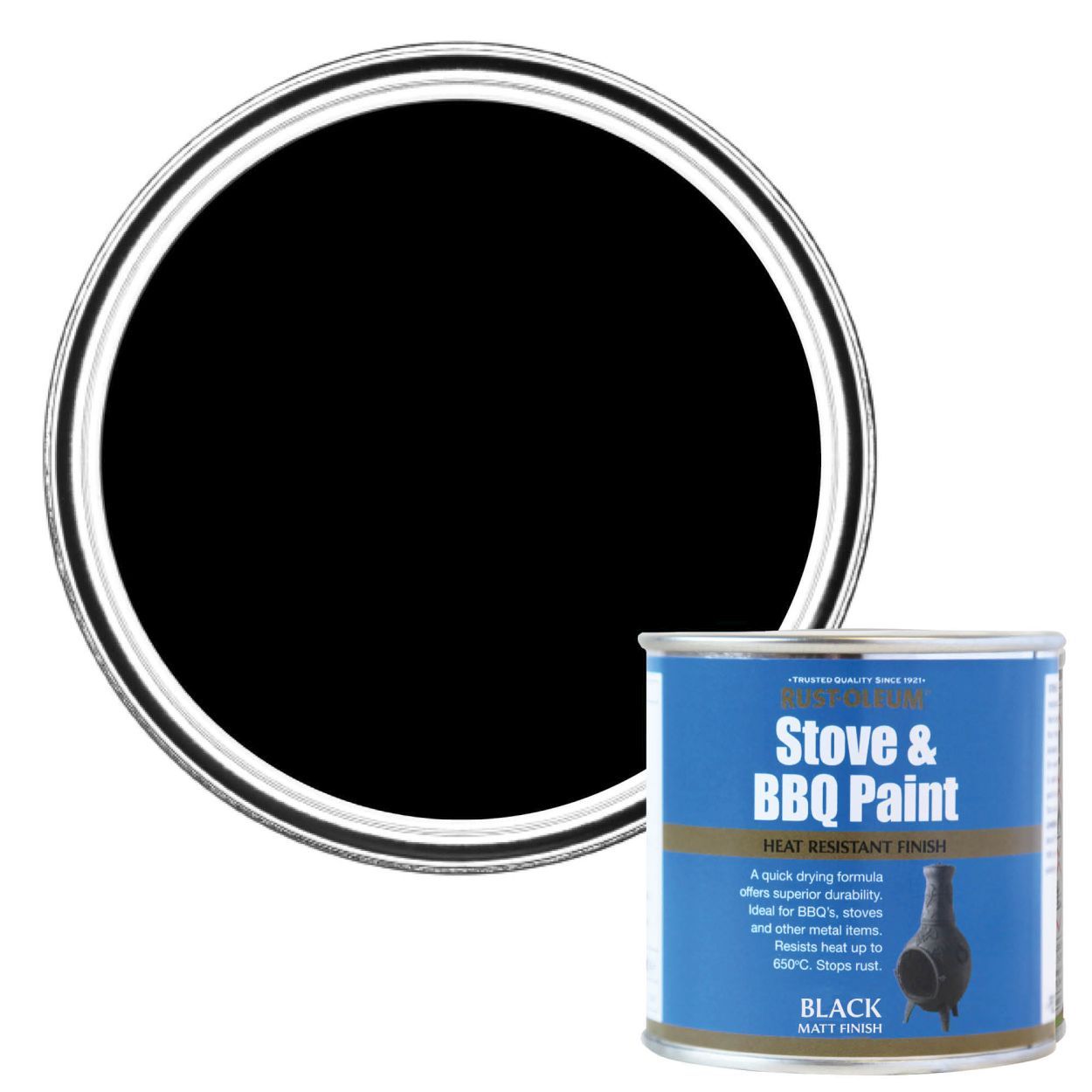 Rust-Oleum Stove & Bbq Paint 250Ml Black