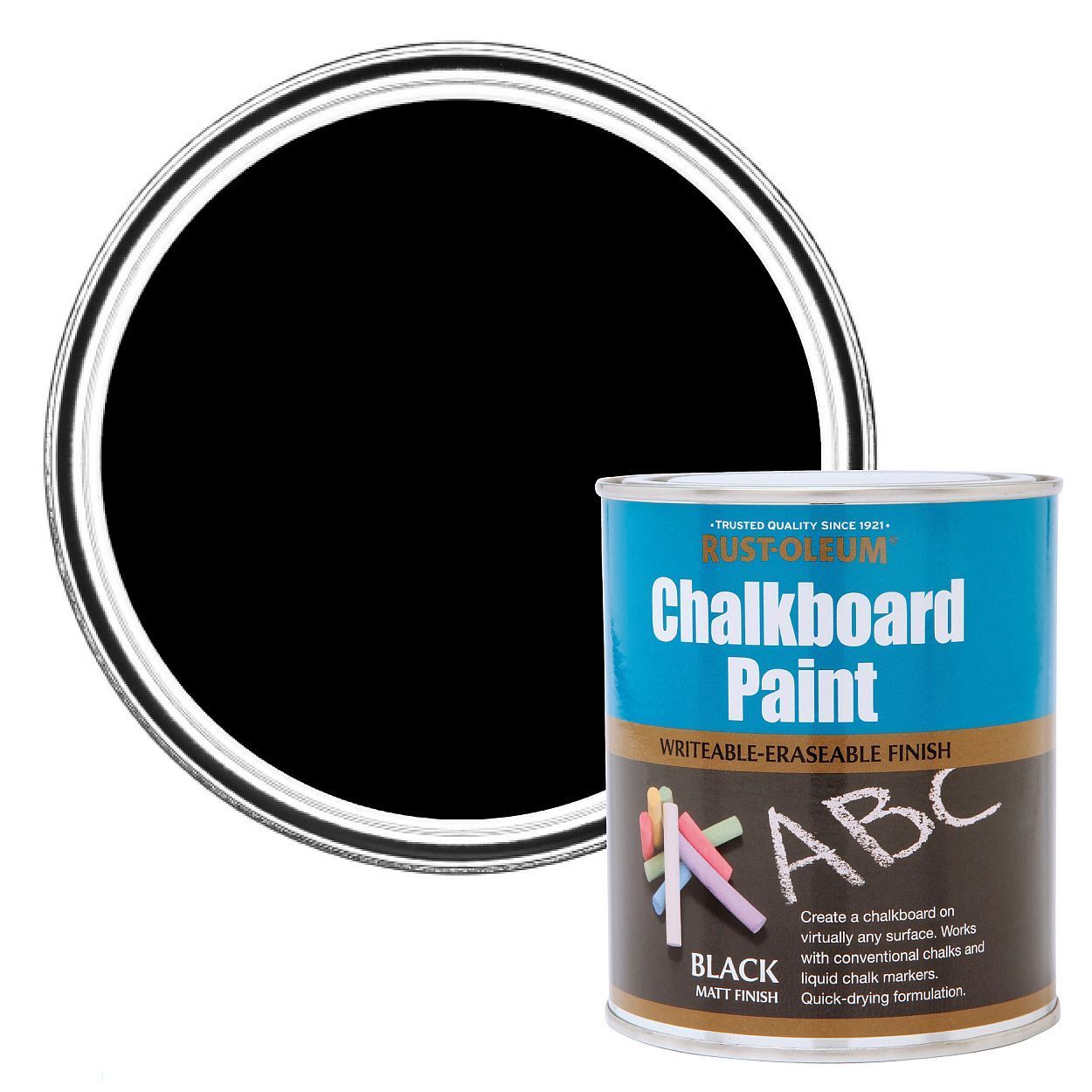 Rust-Oleum Chalkboard Paint Black 750Ml