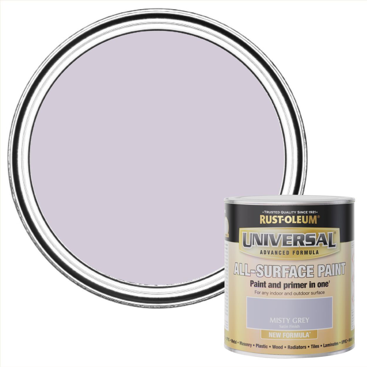 Rust-Oleum Universal All Surface Paint Misty Grey 750ml