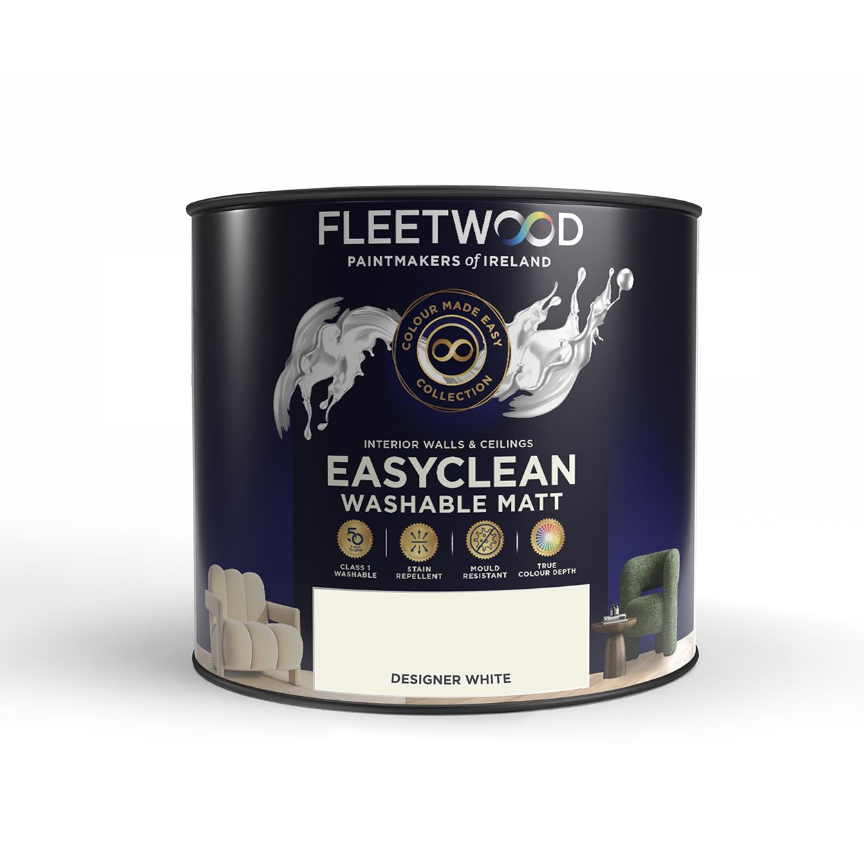 Fleetwood 2.5L Easyclean Matt Designer White