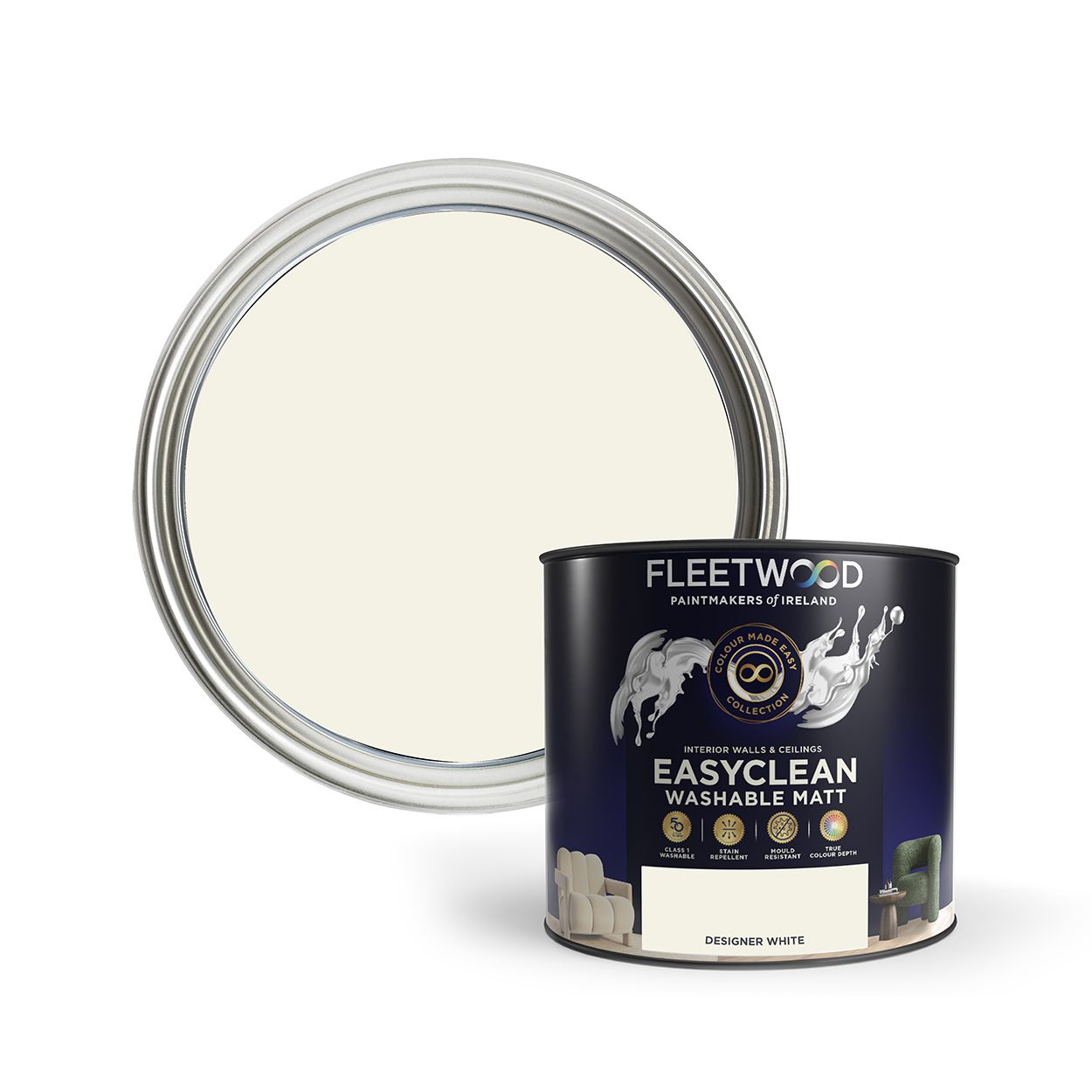 Fleetwood 2.5L Easyclean Matt Designer White