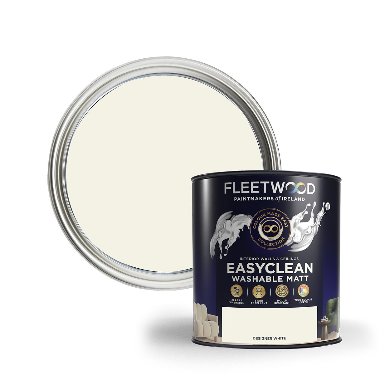 Fleetwood 5L Easyclean Matt Designer White
