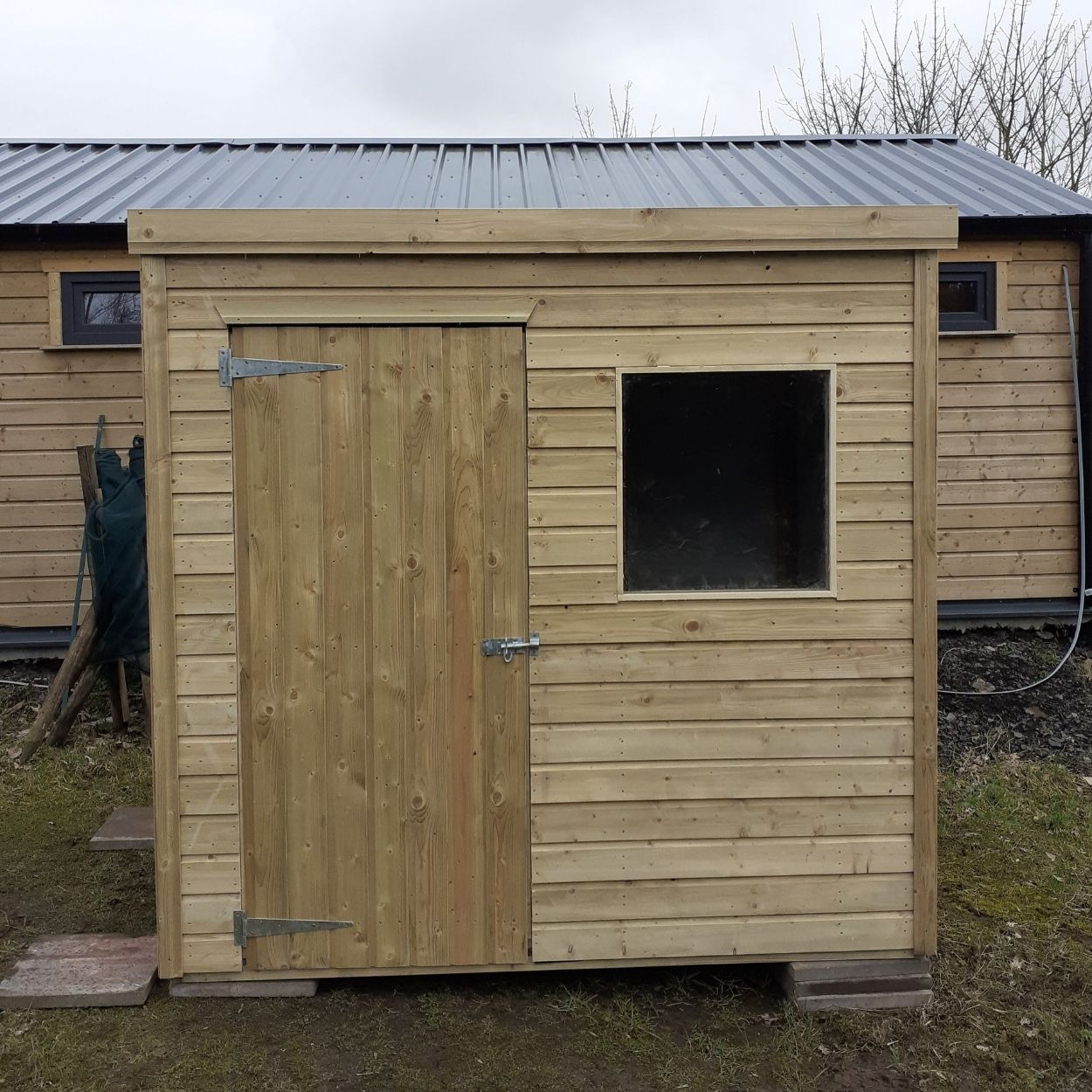 MCD Eco Pent Wooden Shed 7ft x 5ft