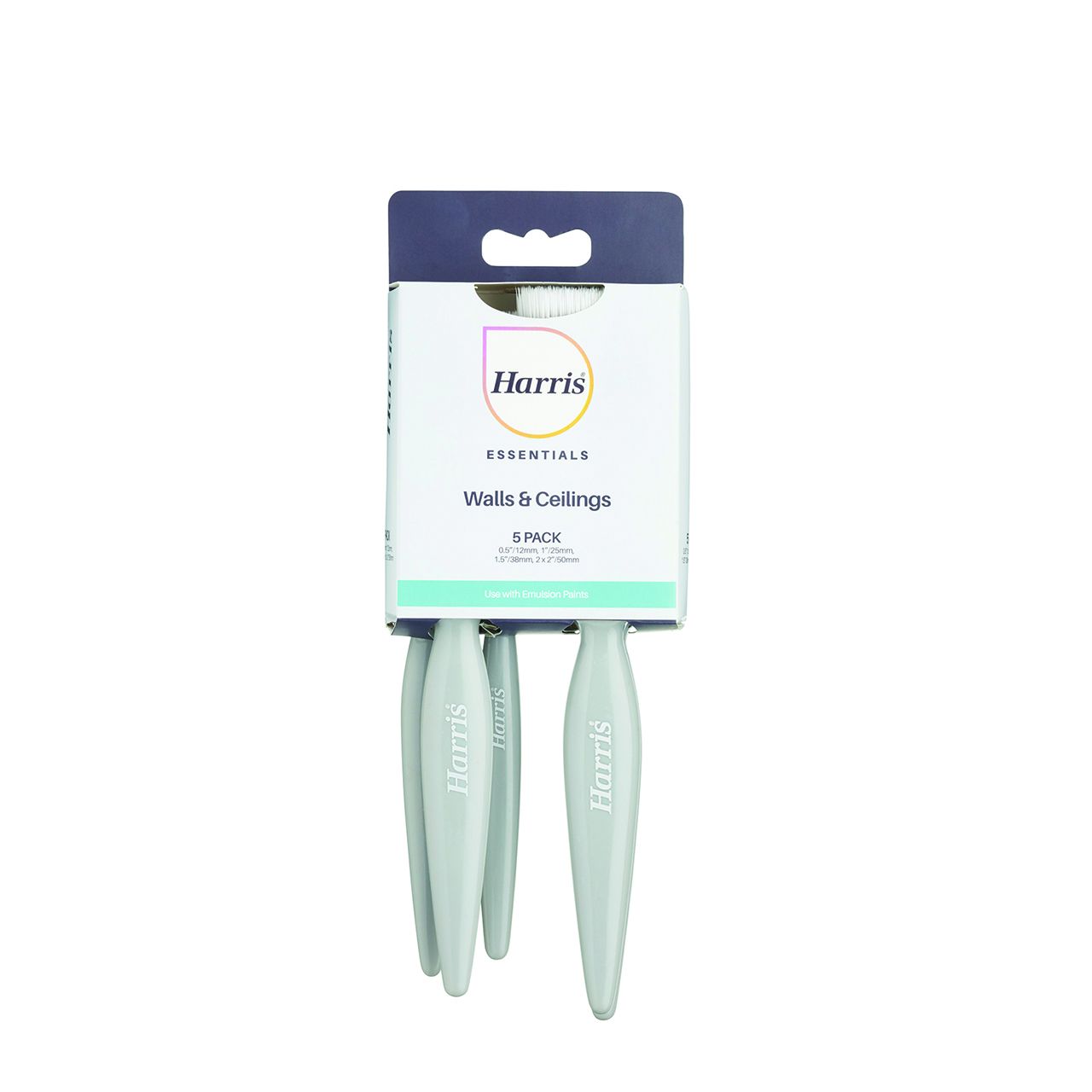 Harris Essentials Wall & Ceiling Paint Brush 5Pk