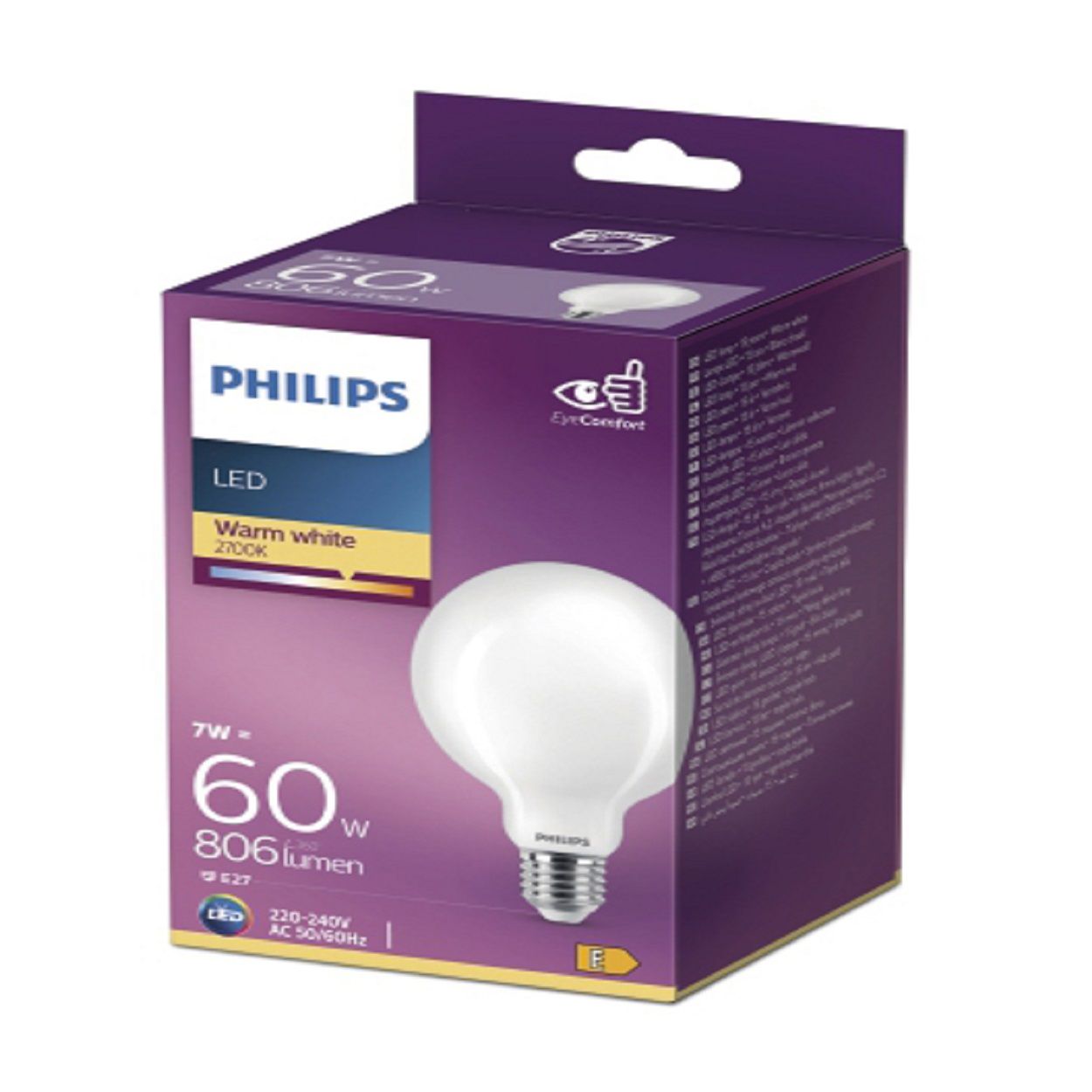 Philips Led Globe 60W G93 E27 Ww Fr Nd