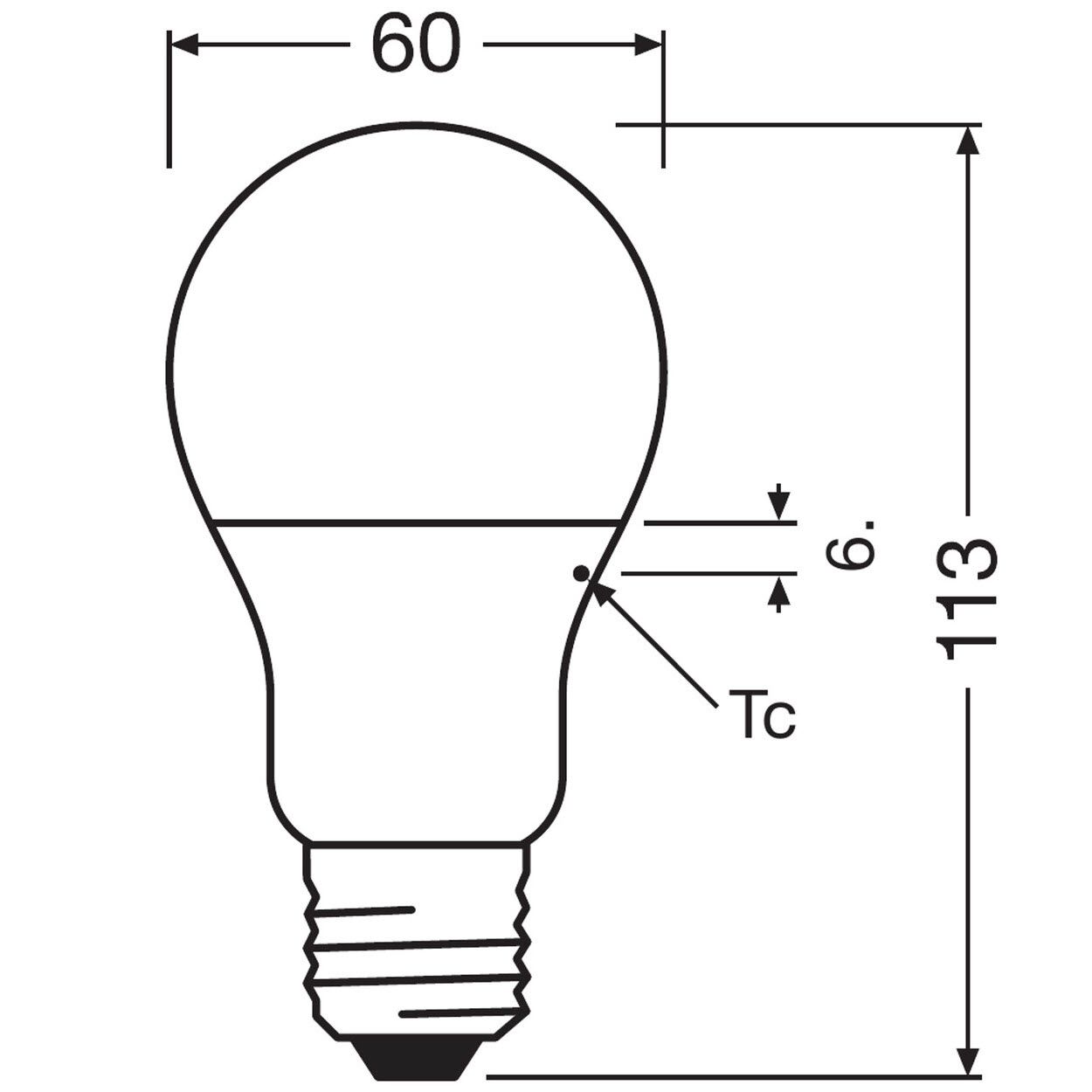 Osram LED Base A60 Fr 8.5 W/2700K E27 2Pack