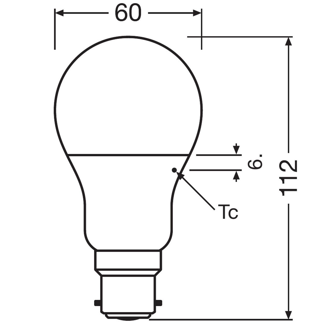 Osram Led Base A60 Fr 8.5 W/2700K B22D 2Pack
