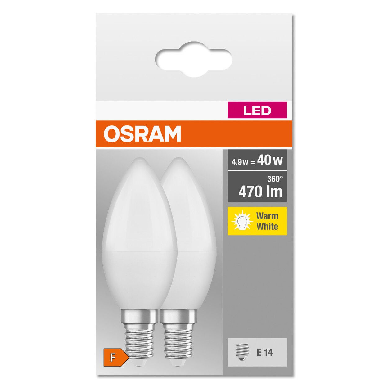 Osram LED 5.5W(40w) E14 Candle Lightbulb