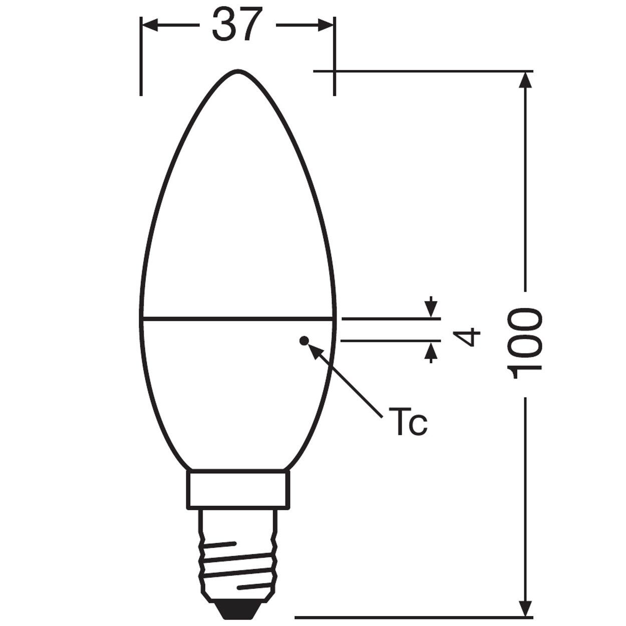 Osram LED 5.5W(40w) E14 Candle Lightbulb