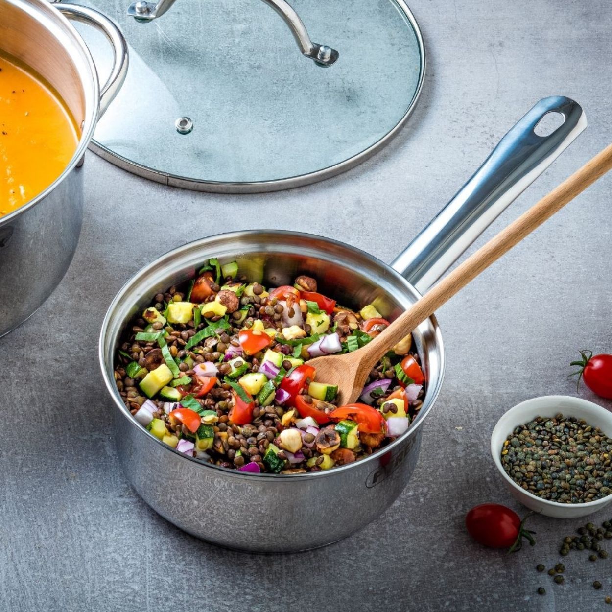 Pyrex Master 3 Piece Saucepan Set
