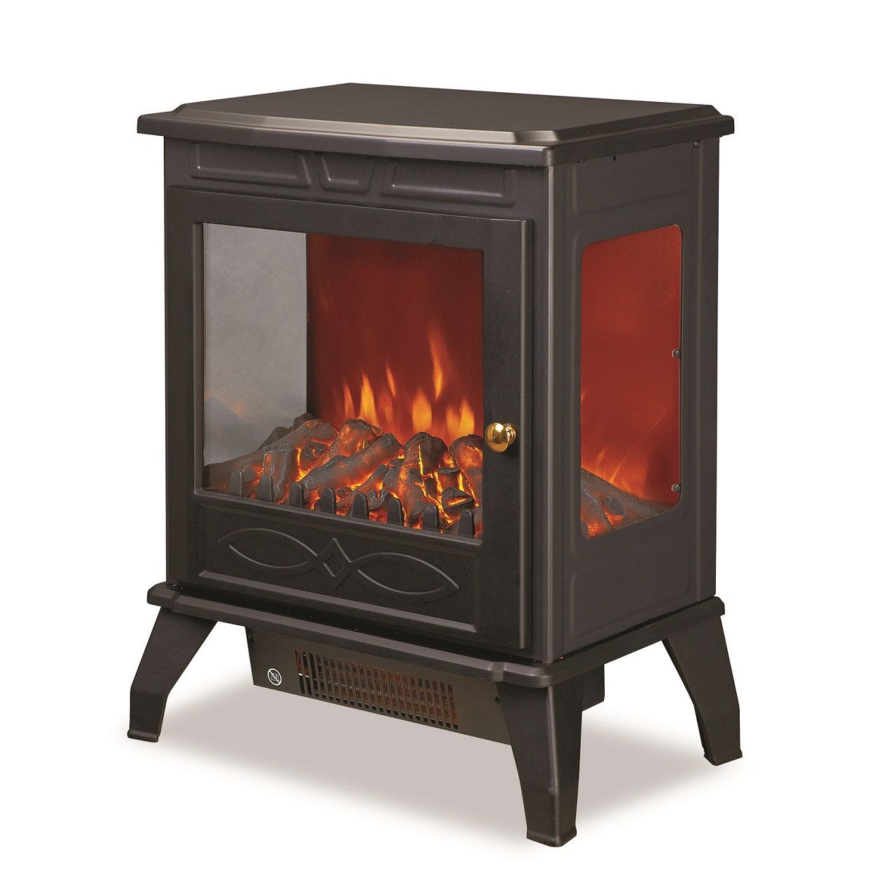 De Vielle Premium 3D Electric Stove Black 1800W