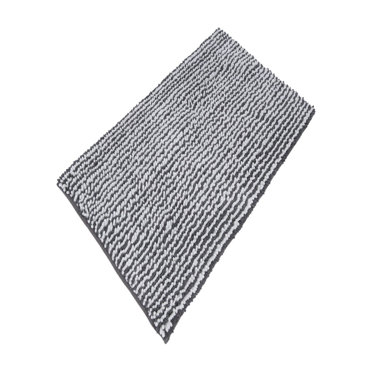 Chenille Two Toned Dark Grey Bath Mat
