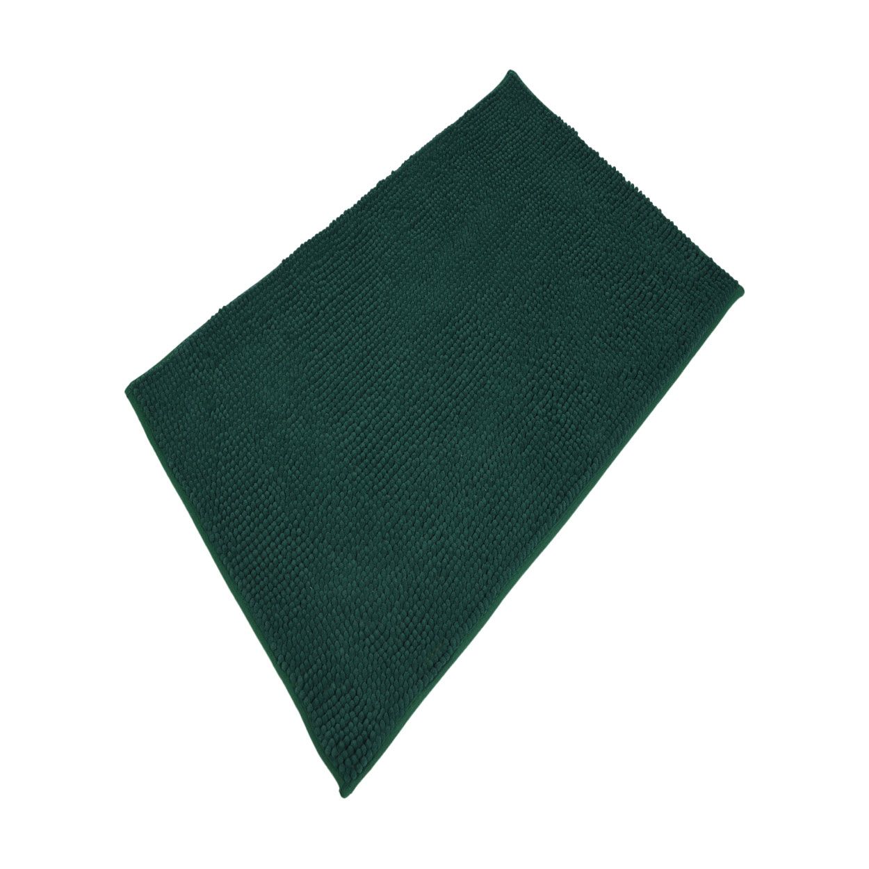 Chenille Block Colour Foliage Green Bath Mat