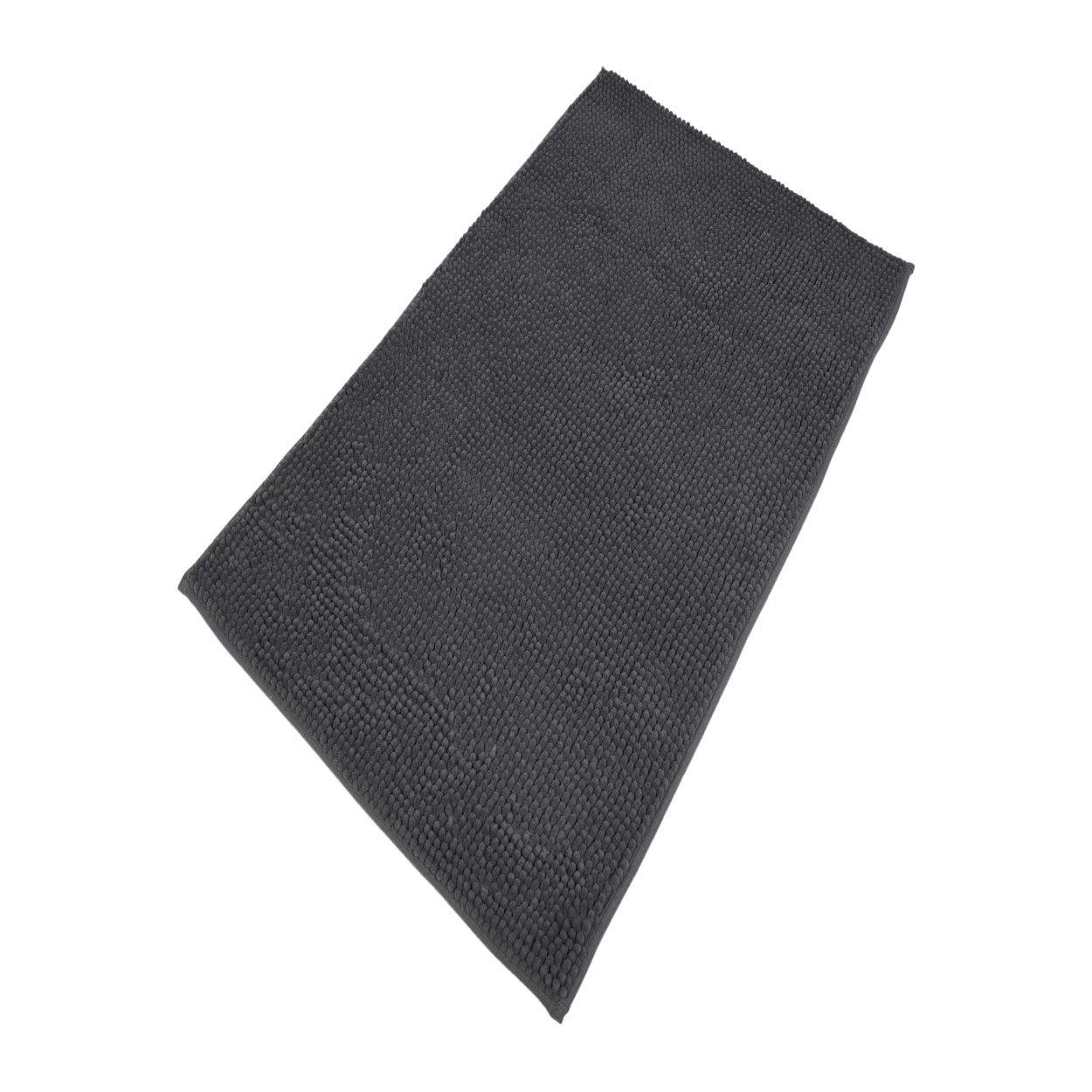 Chenille Block Colour Dark Grey Bath Mat