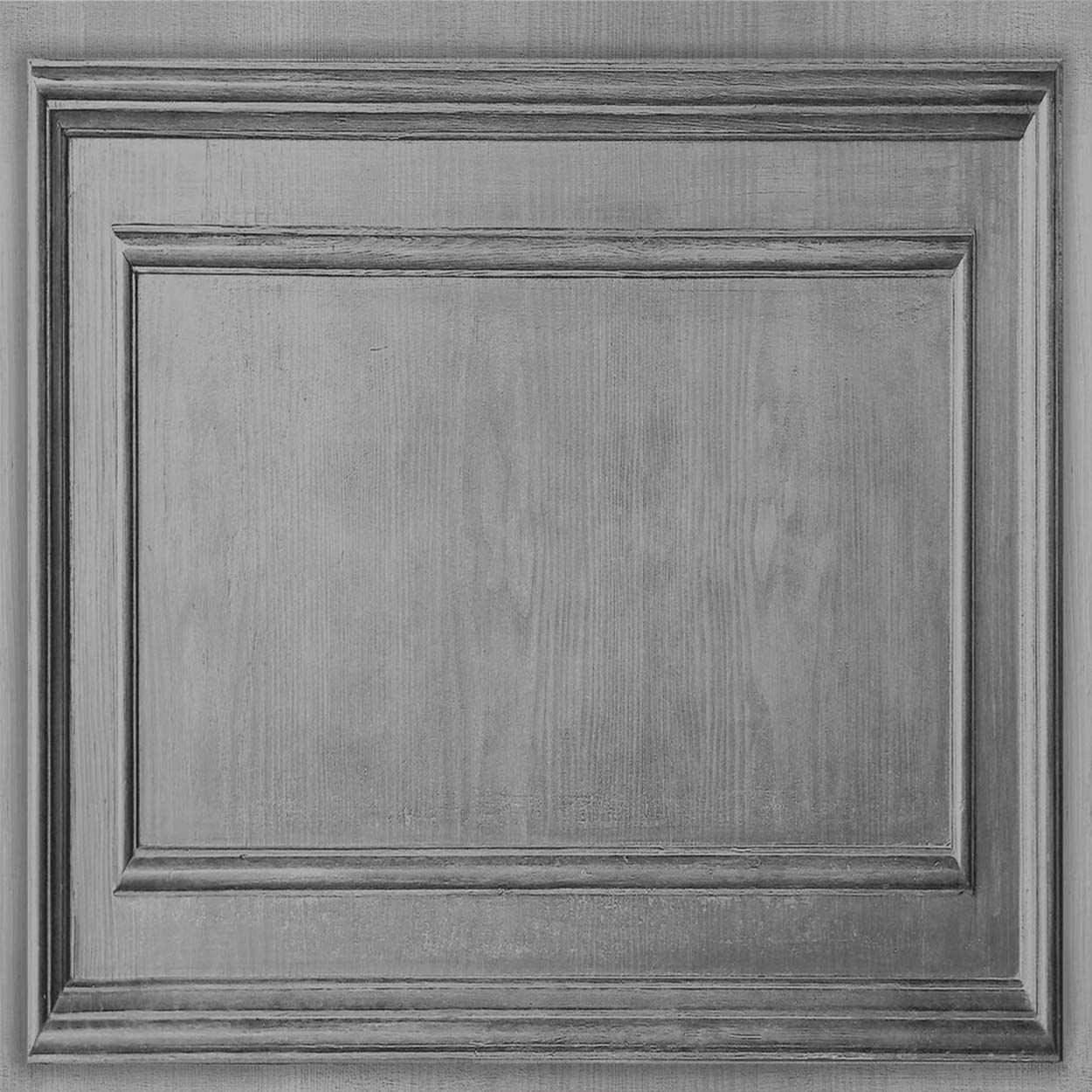 Wood Panelling Grey Wallpaper