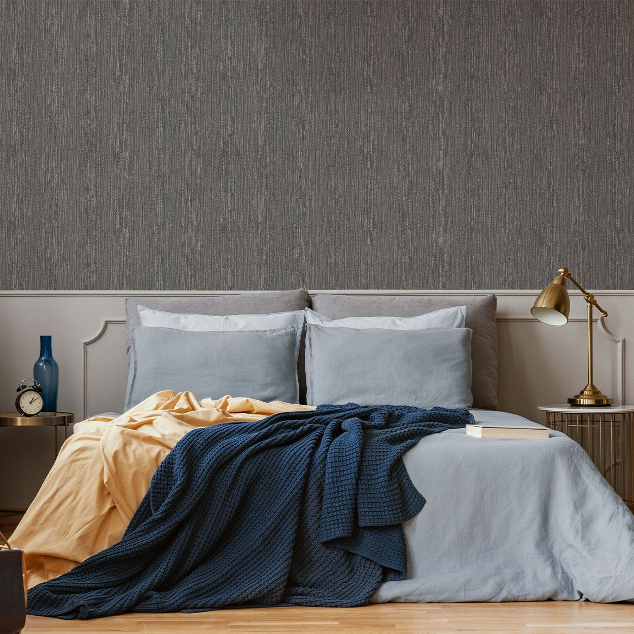 Chunky Grasscloth Neutral Wallpaper