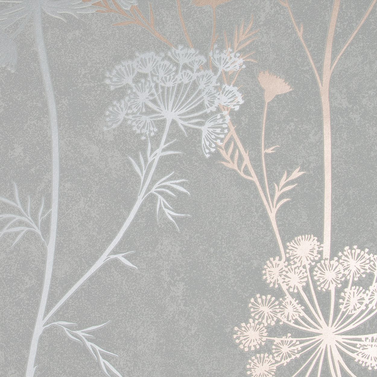 Cow Parsely Grey Rose Gold Wallpaper