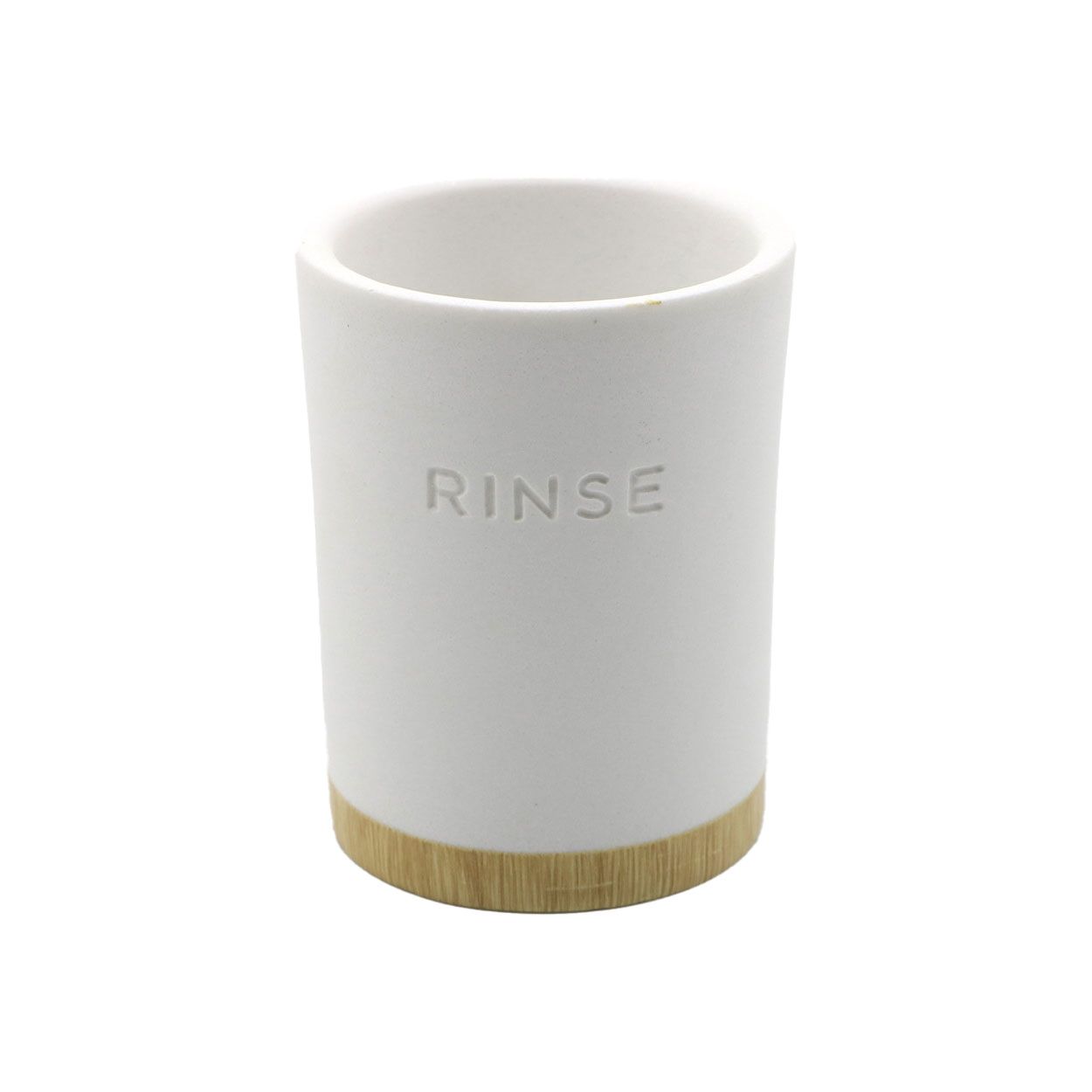Tumbler White with Oak Tone Base