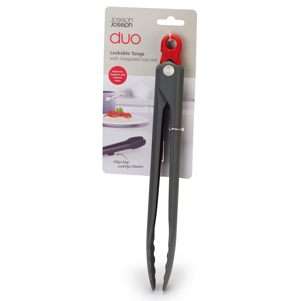 Joseph Joseph Duo Lockable Tongs W/Tool Rest