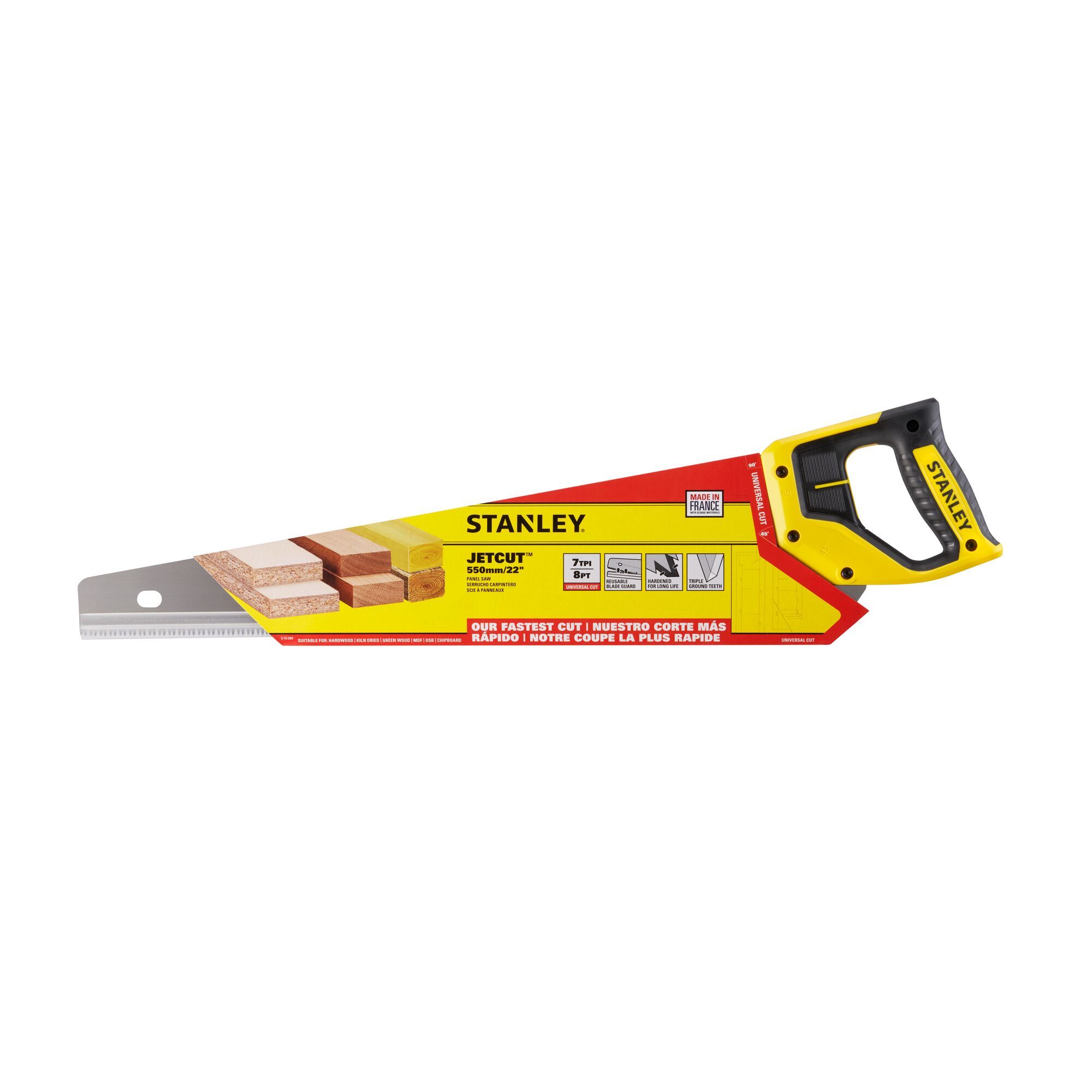 Stanley Jet-Cut 22 In/550Mm, 7 Tpi Handsaw
