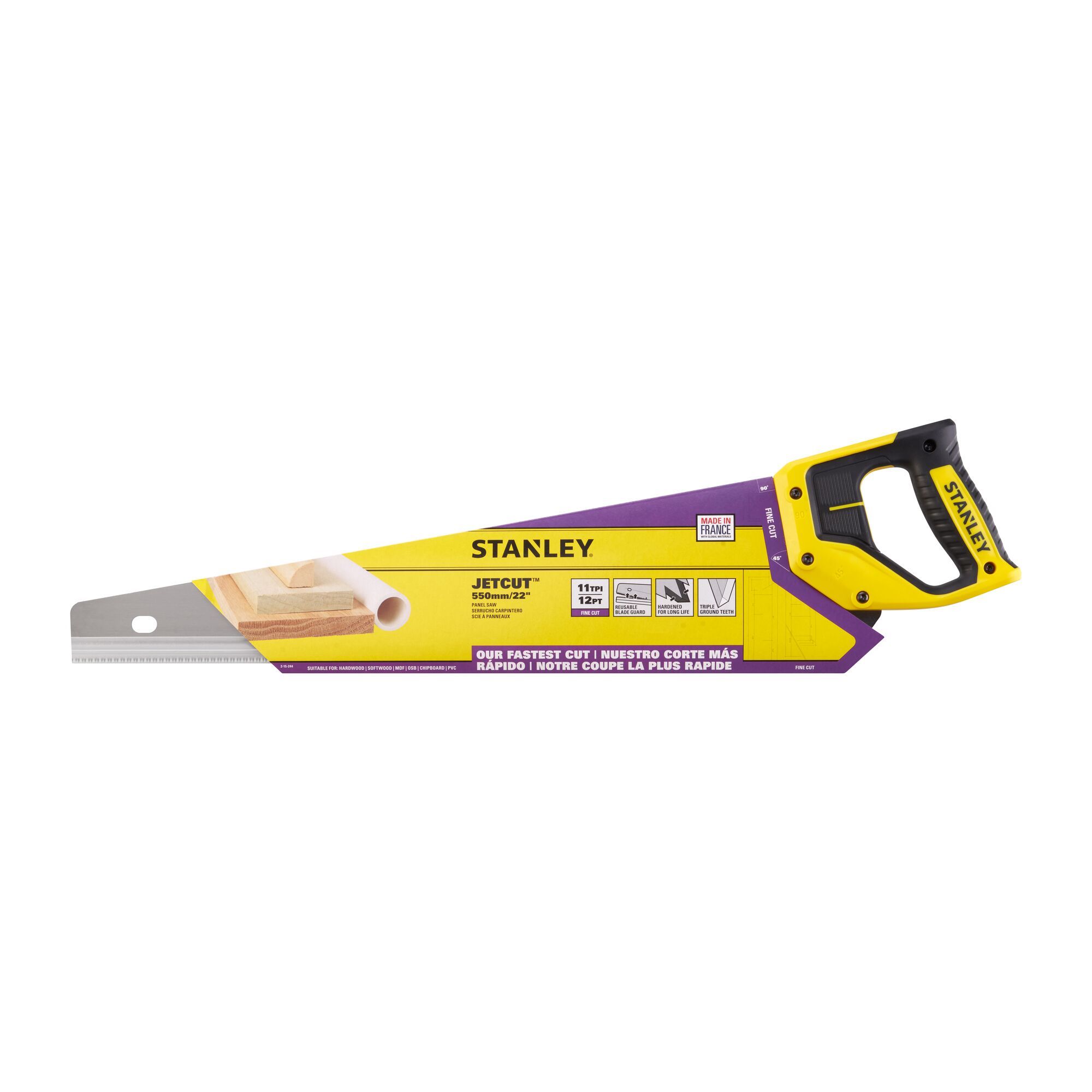 Stanley Jet-Cut 22In/550Mm, 11 Tpi Handsaw