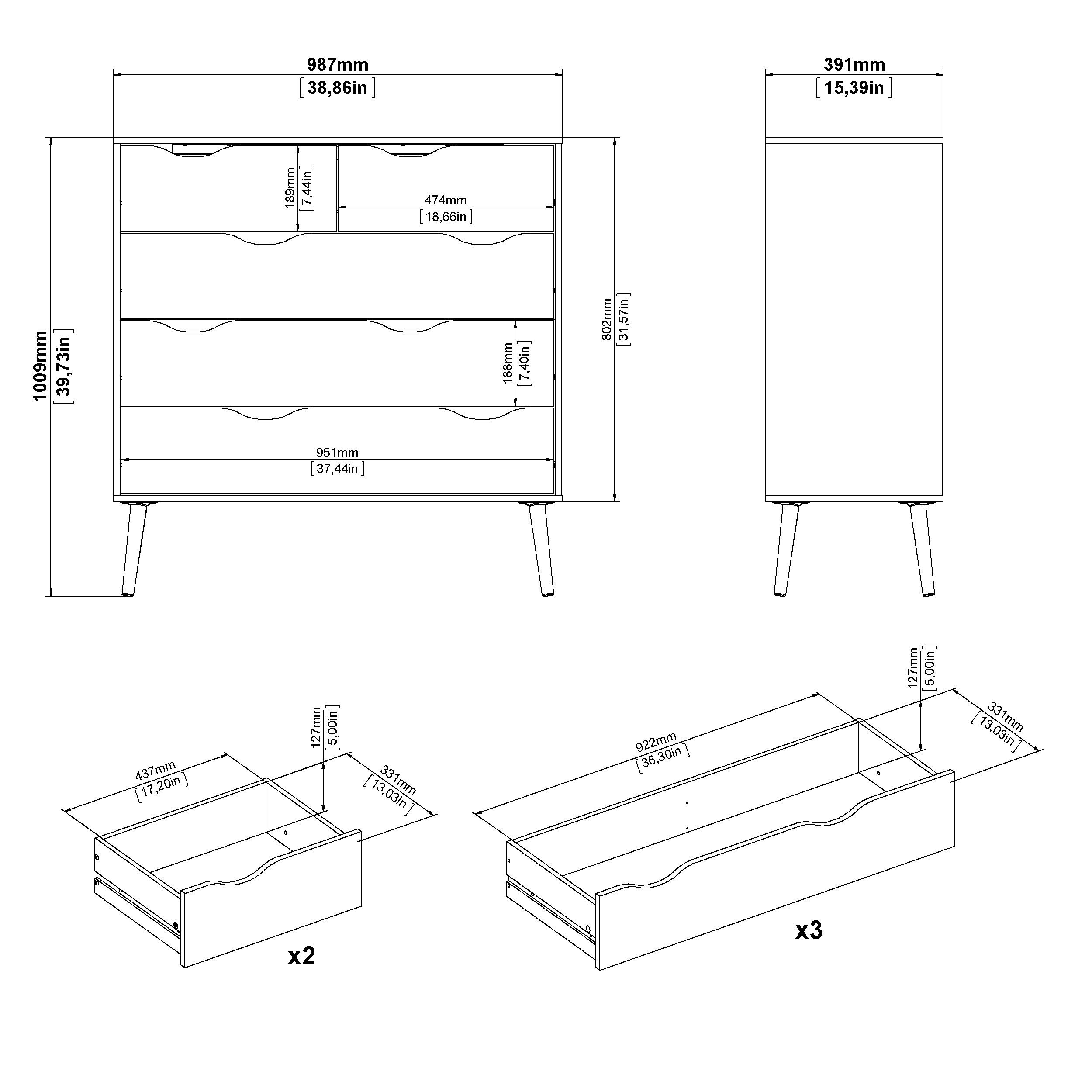 Oslo Chest 3+2 Drawers