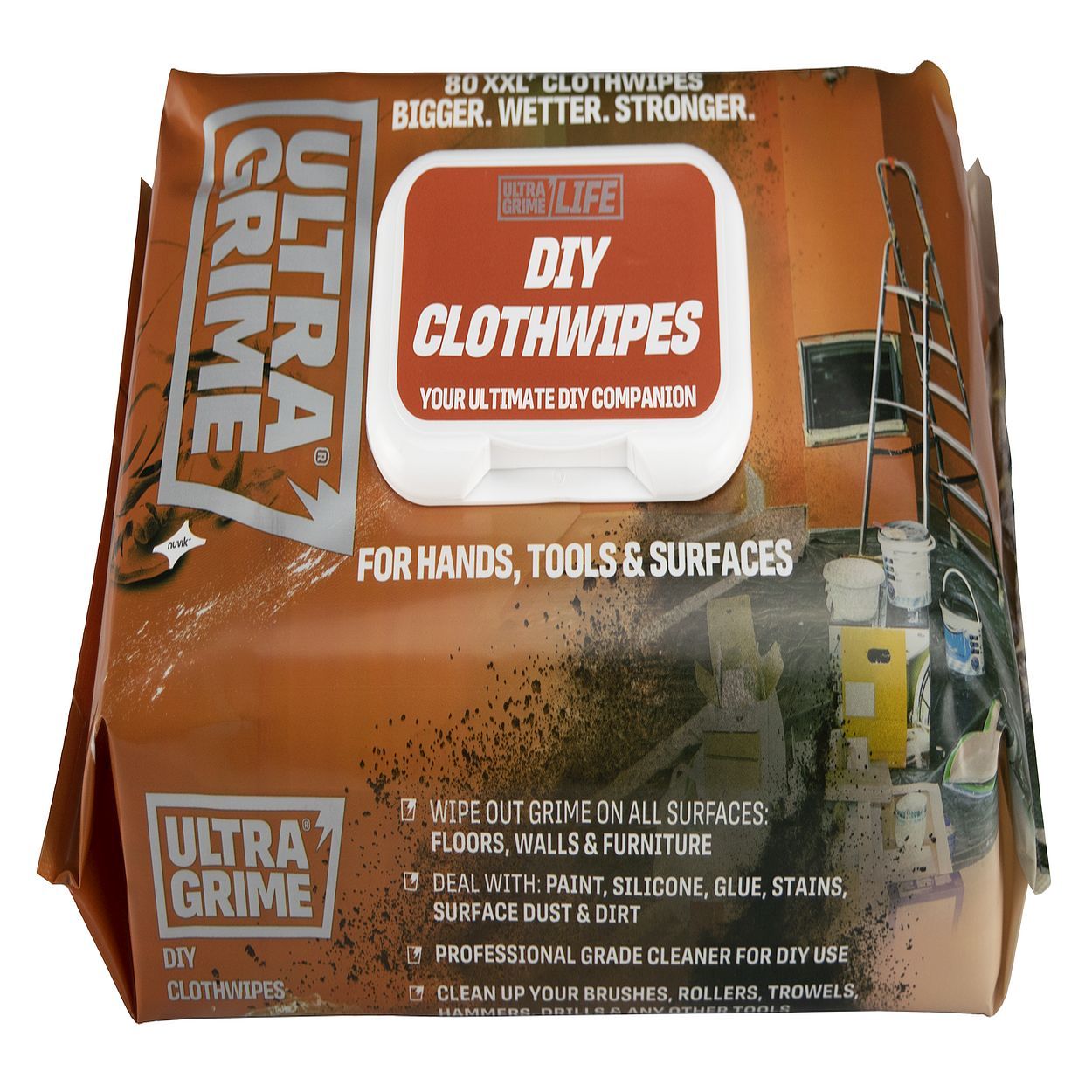 Ultragrime Life Diy Xxl+ Clothwipes 80 Pack