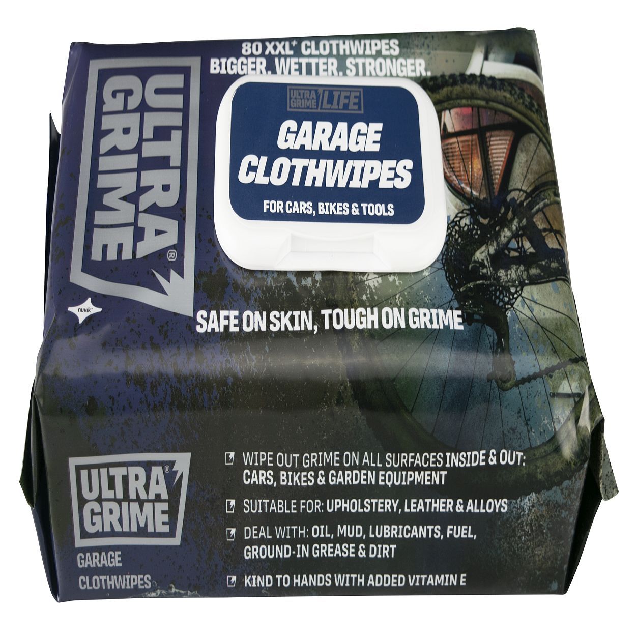 Ultragrime Life Garage Xxl+ Clothwipes 80 Pack