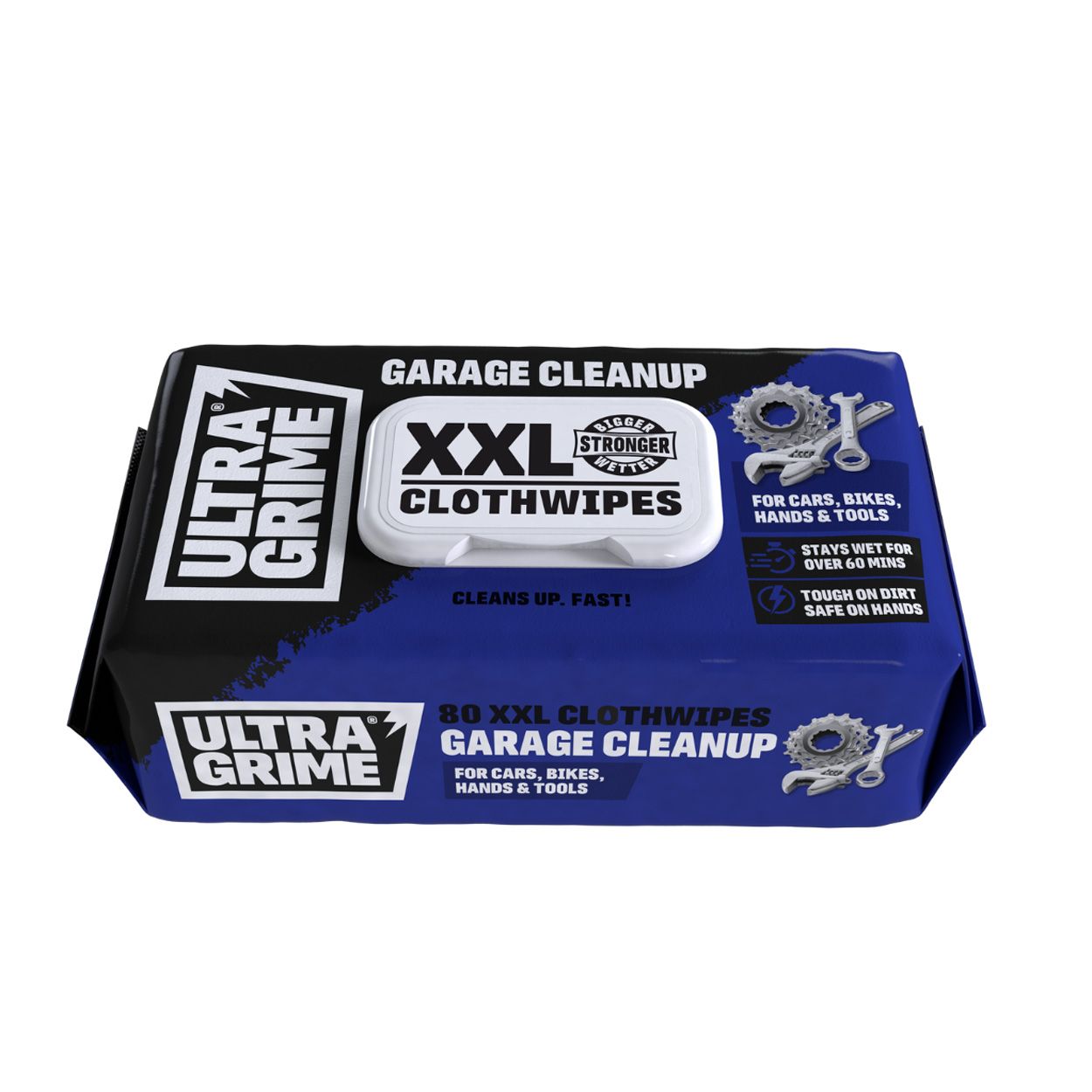 Ultragrime Life Garage Xxl+ Clothwipes 80 Pack