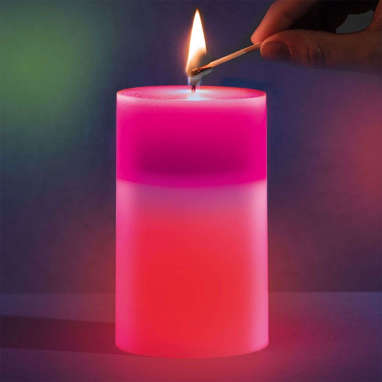 JML Mood Magic Colour Changing Real Wax Candle Pink