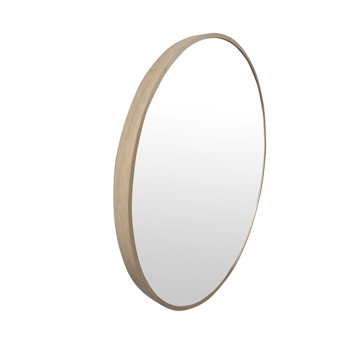Wood Round Mirror 50cm
