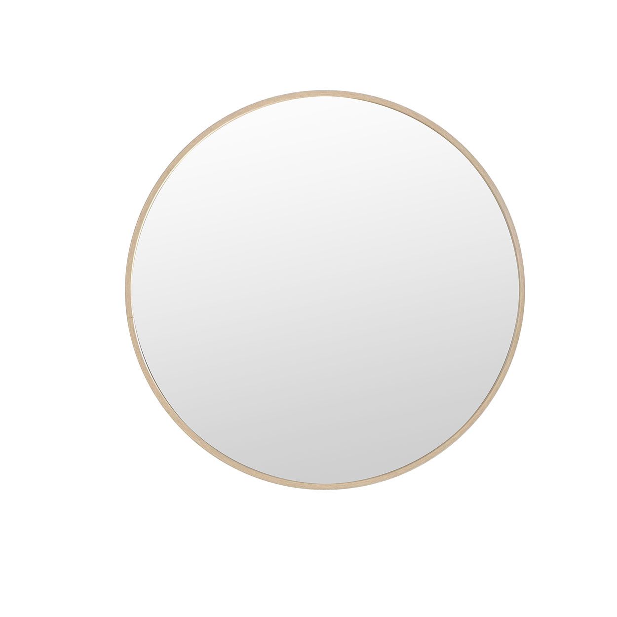 Wood Round Mirror 50cm