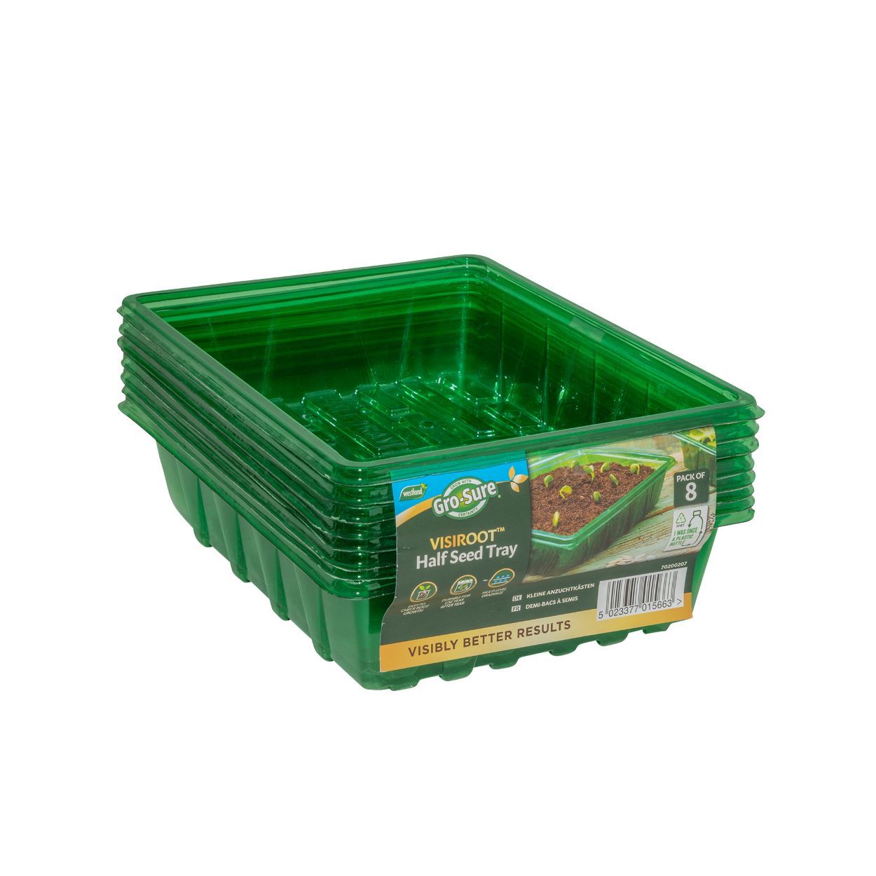 Gro-Sure Visiroot Half Seed Trays 8pk