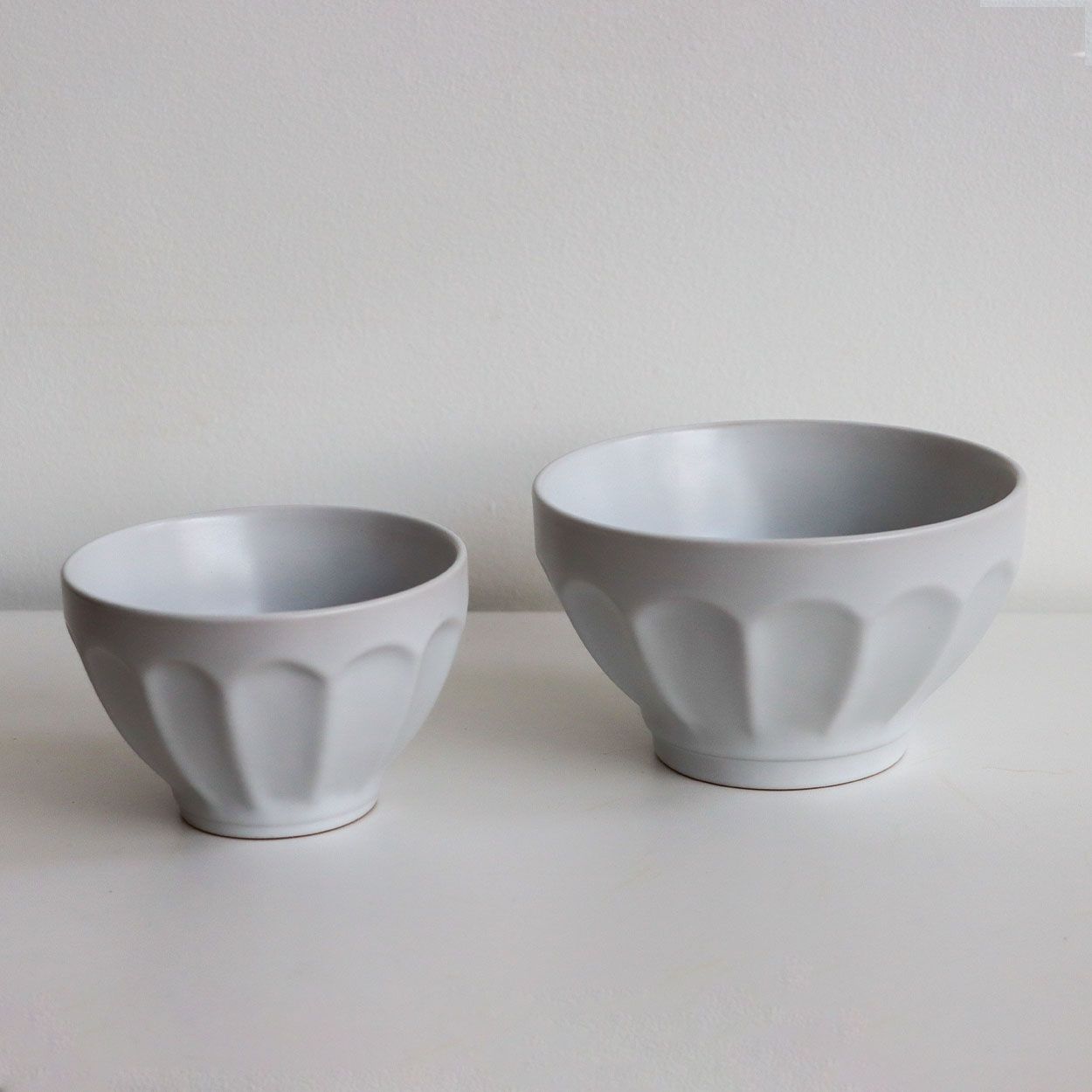 Fluted Bowl Large White