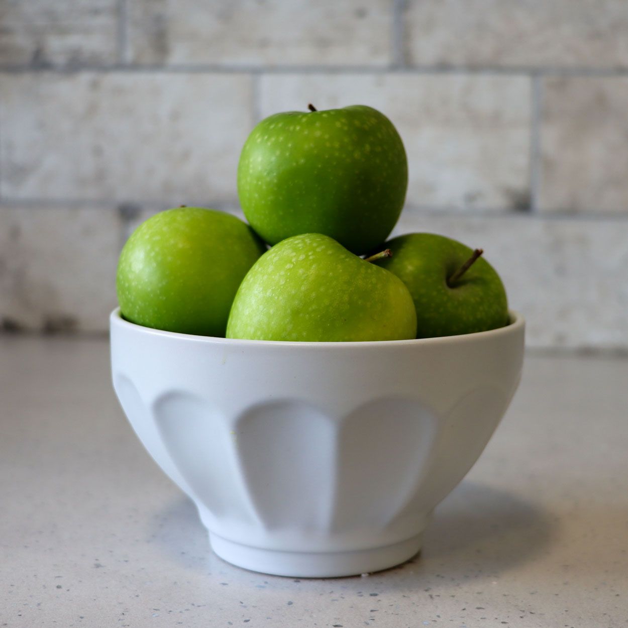 Fluted Bowl Large White