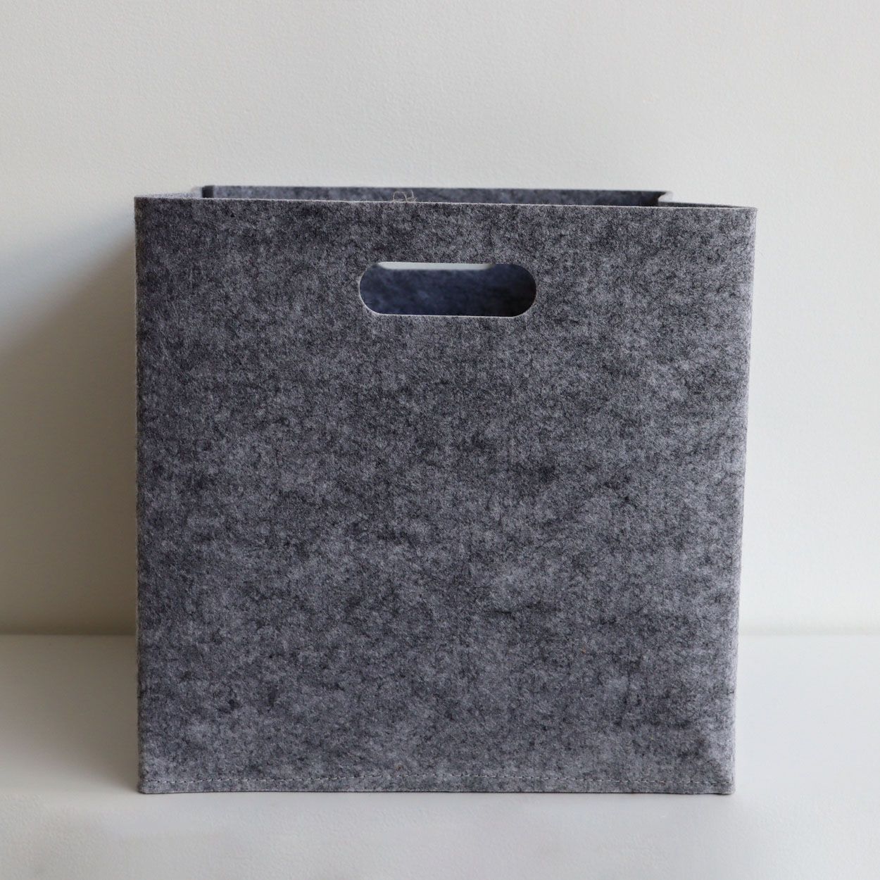 Foldable Light Grey Felt Storage Basket