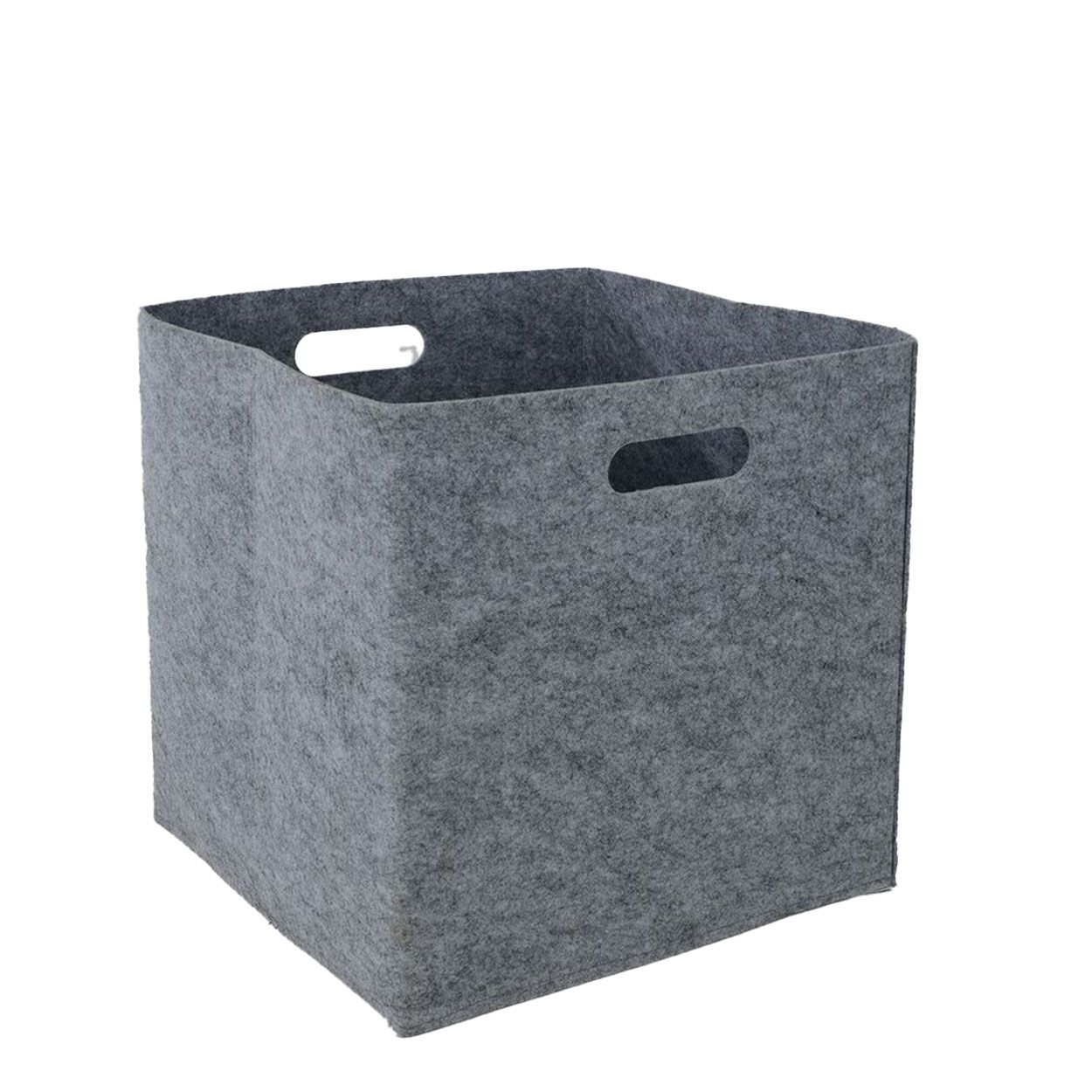 Foldable Light Grey Felt Storage Basket