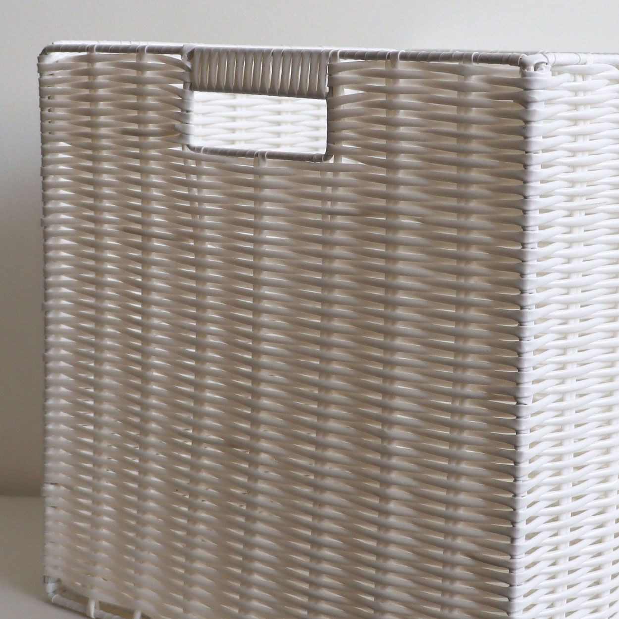 Foldable White Storage Basket
