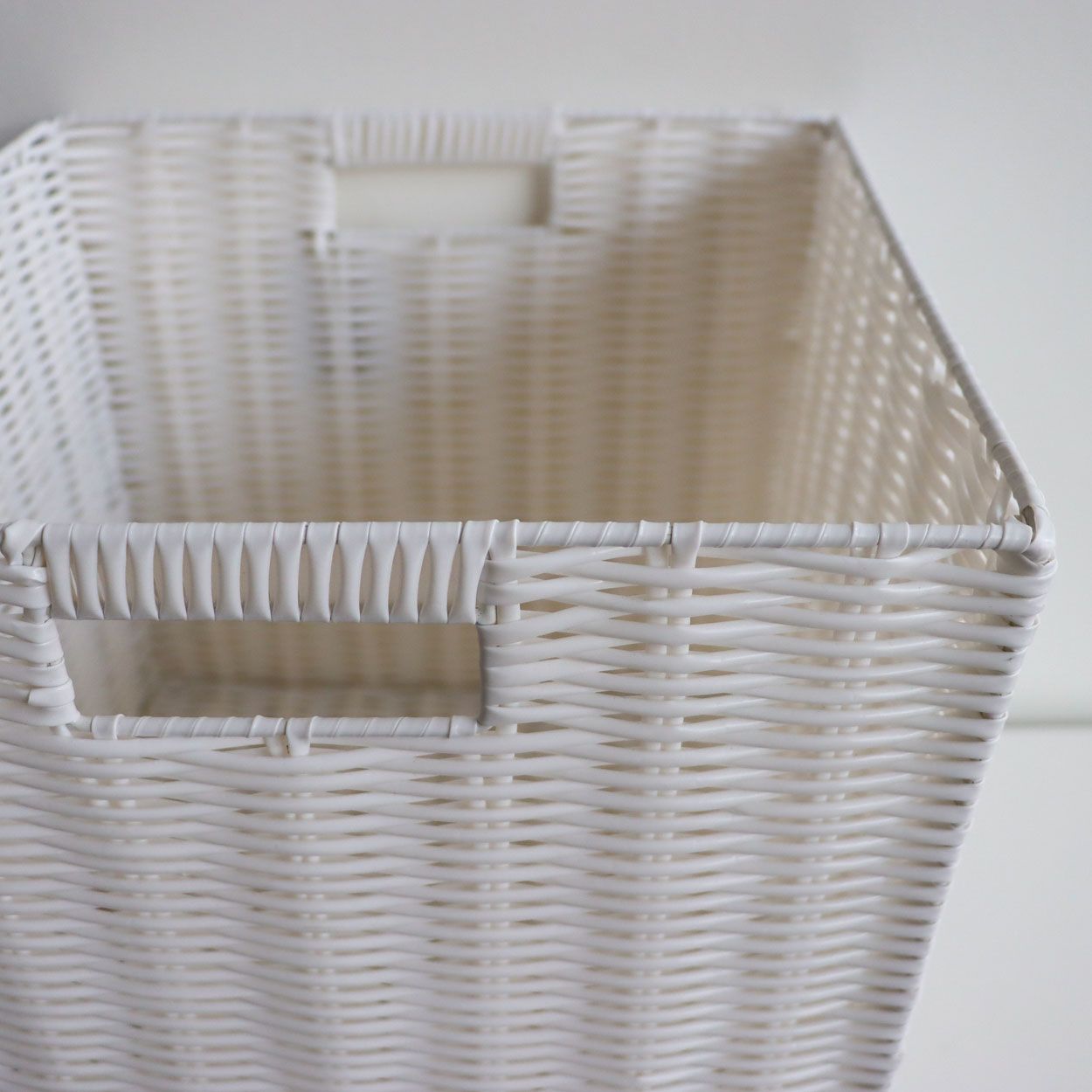 Foldable White Storage Basket