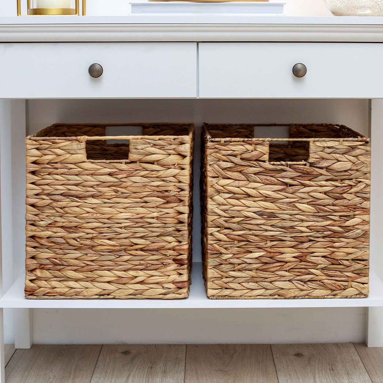 Foldable Natural Water Hyacinth Storage Basket