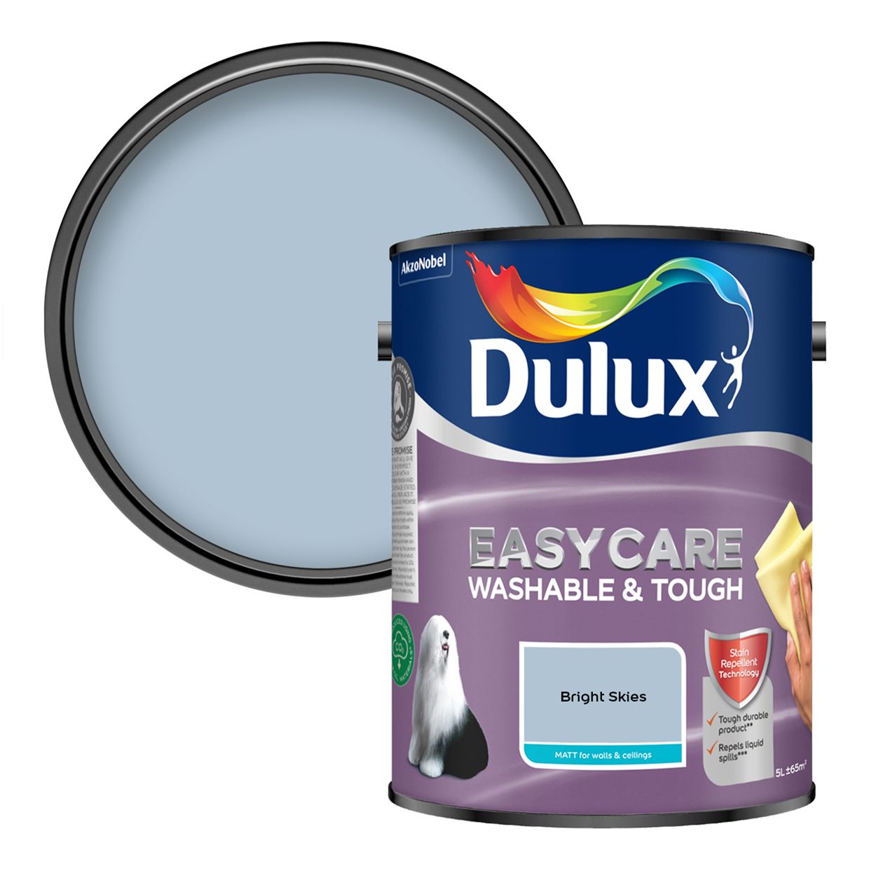 Dulux Easycare Washable & Tough Matt Bright Skies 5L