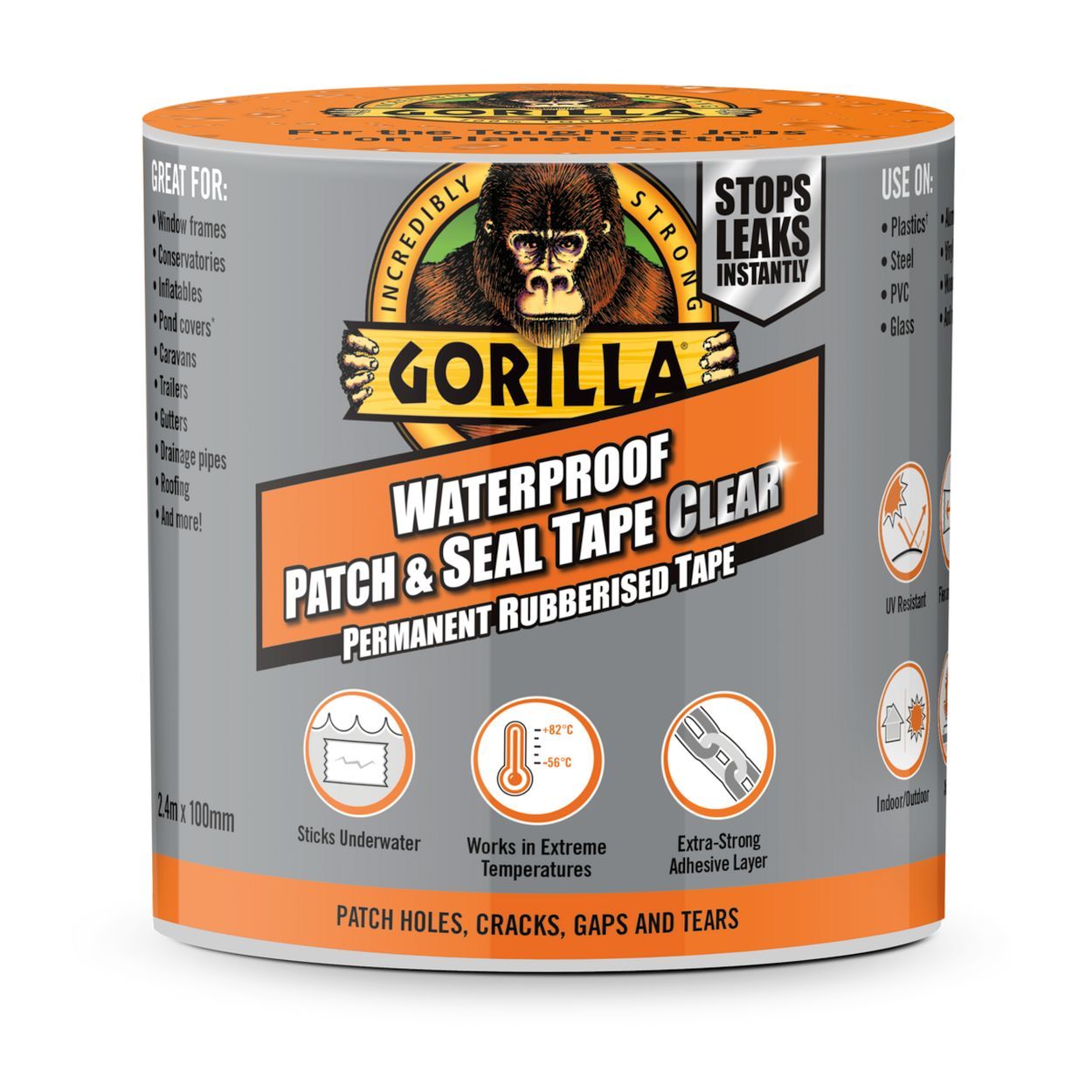 Gorilla Tape Waterproof Patch & Seal Clear