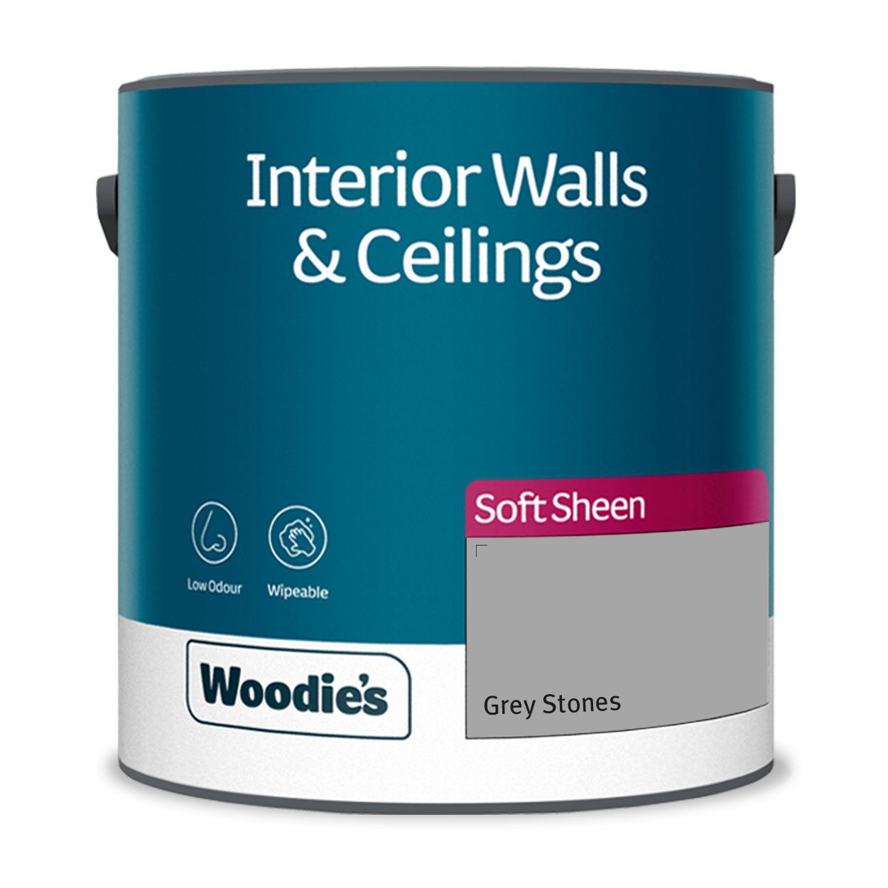Woodie's Vinyl Soft Sheen Grey Stones 2.5Ltr