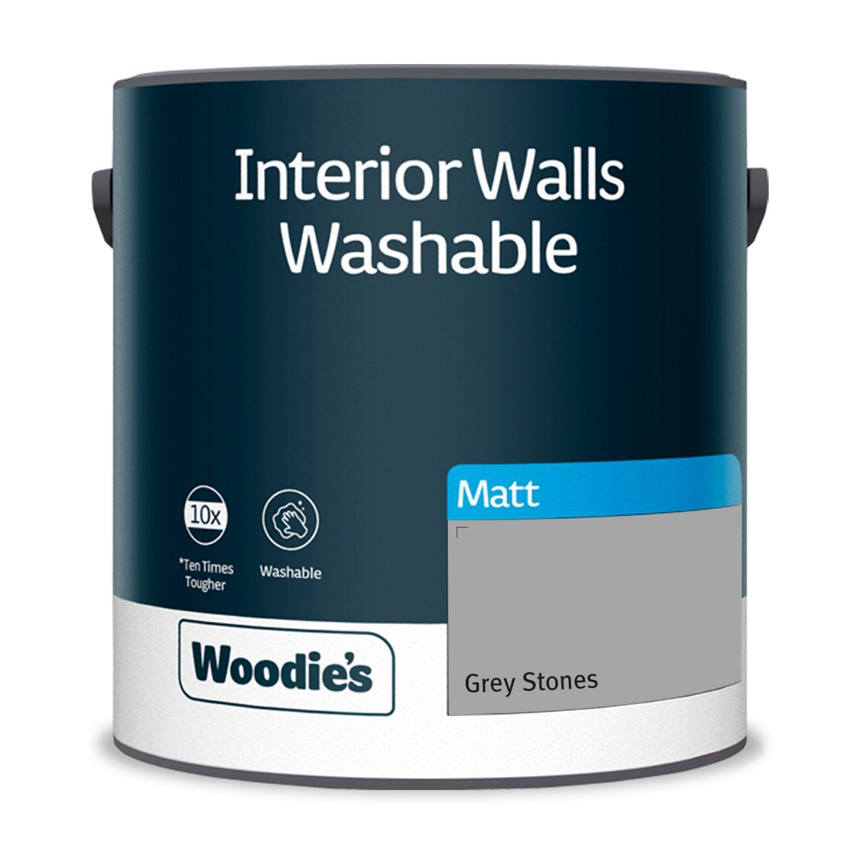 Woodie's Washable Matt Grey Stones 2.5Ltr